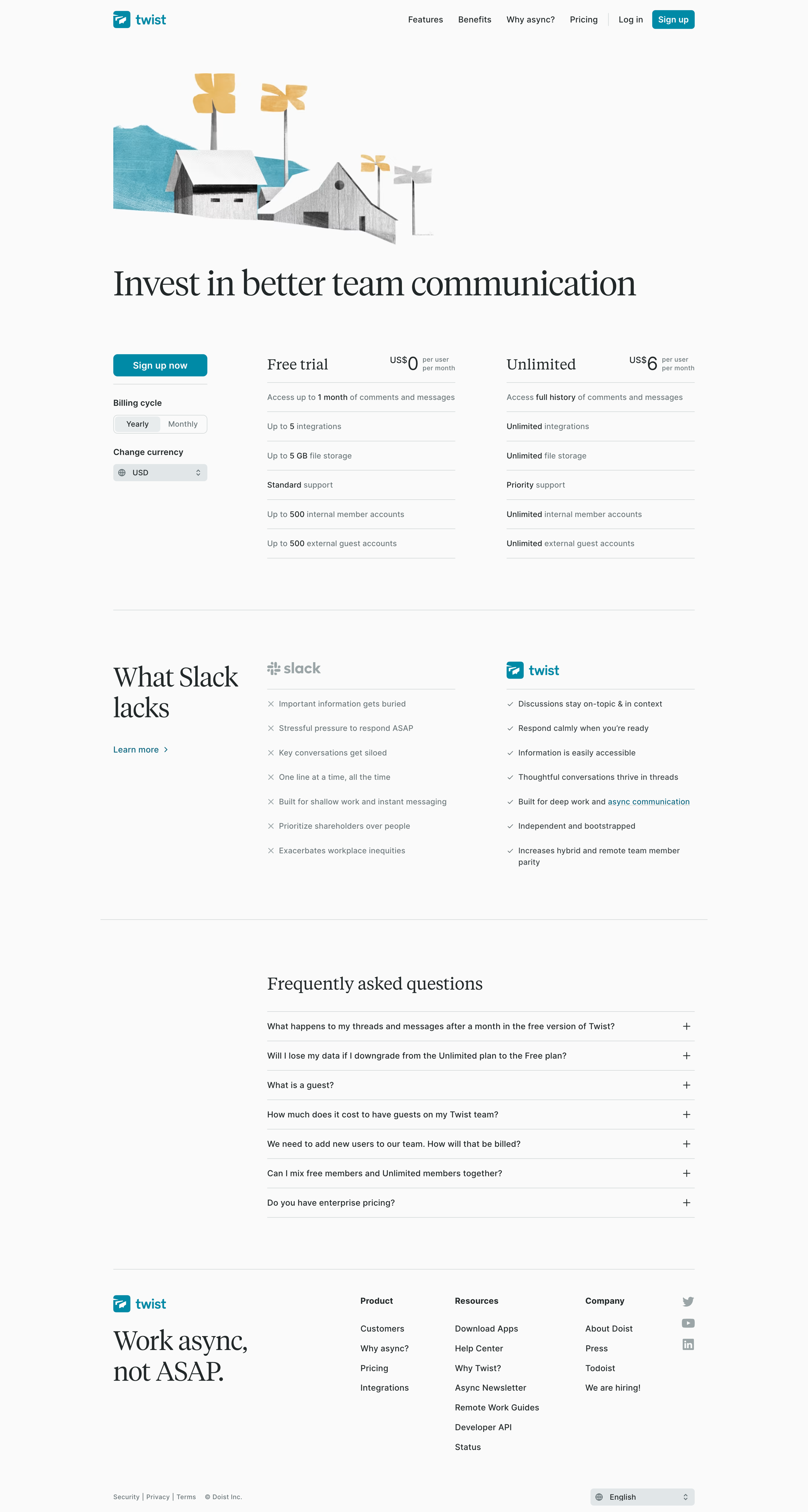 Twist - Pricing | Twist screen
