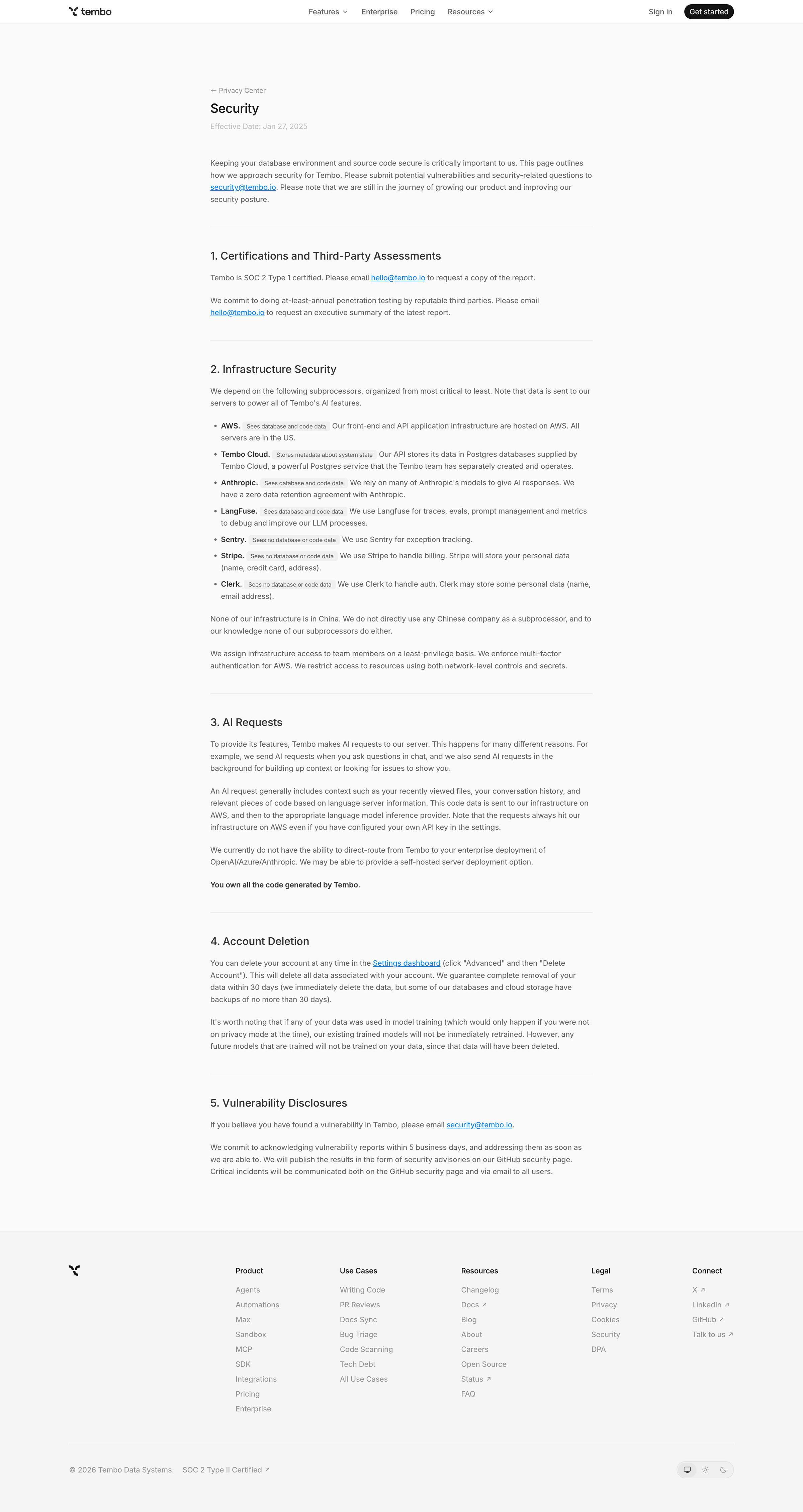 Security – Tembo from Tembo