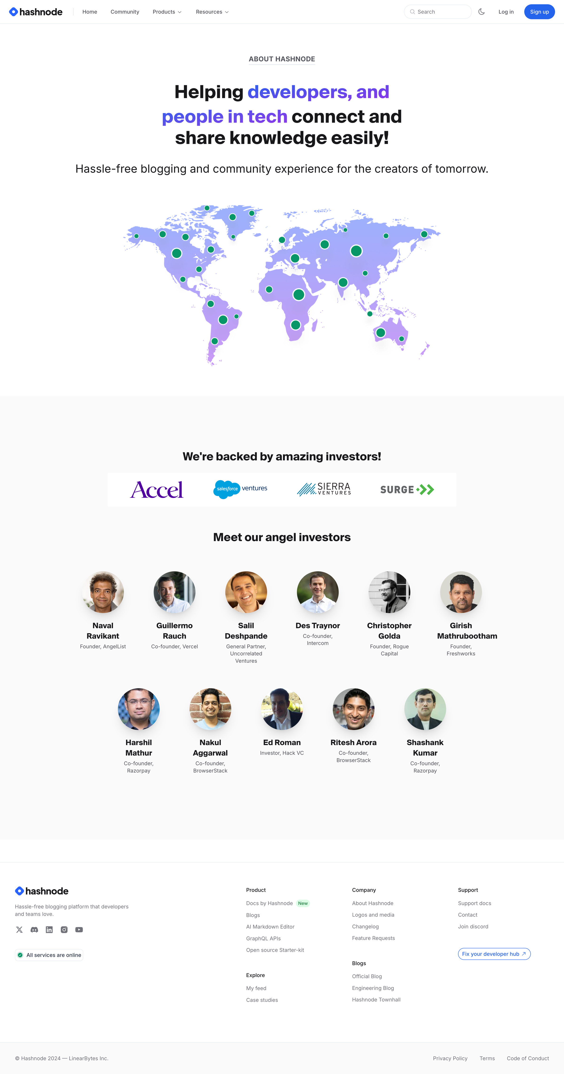 Hashnode - About - Hashnode screen