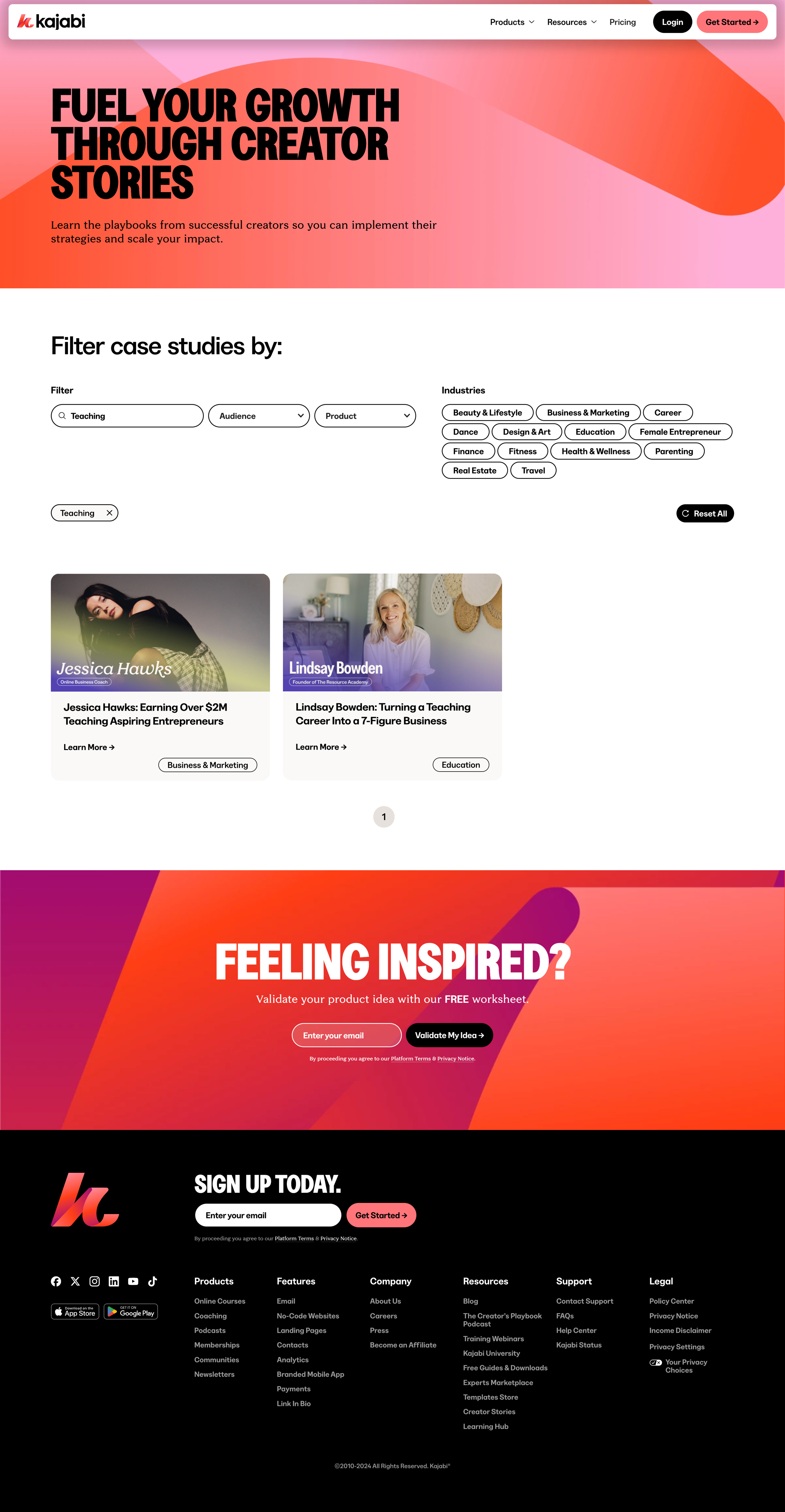 Kajabi - Fuel Your Growth with Inspiring Creator Stories Kajabi screen
