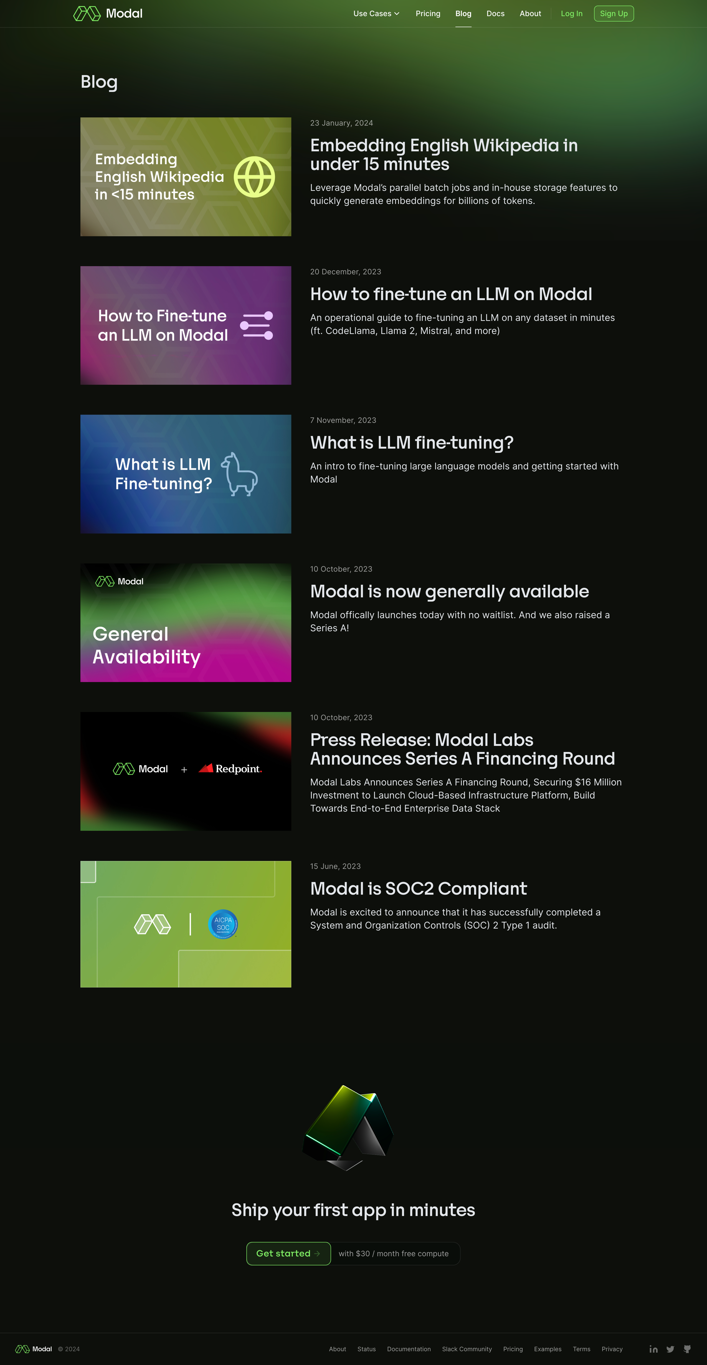 Modal screen