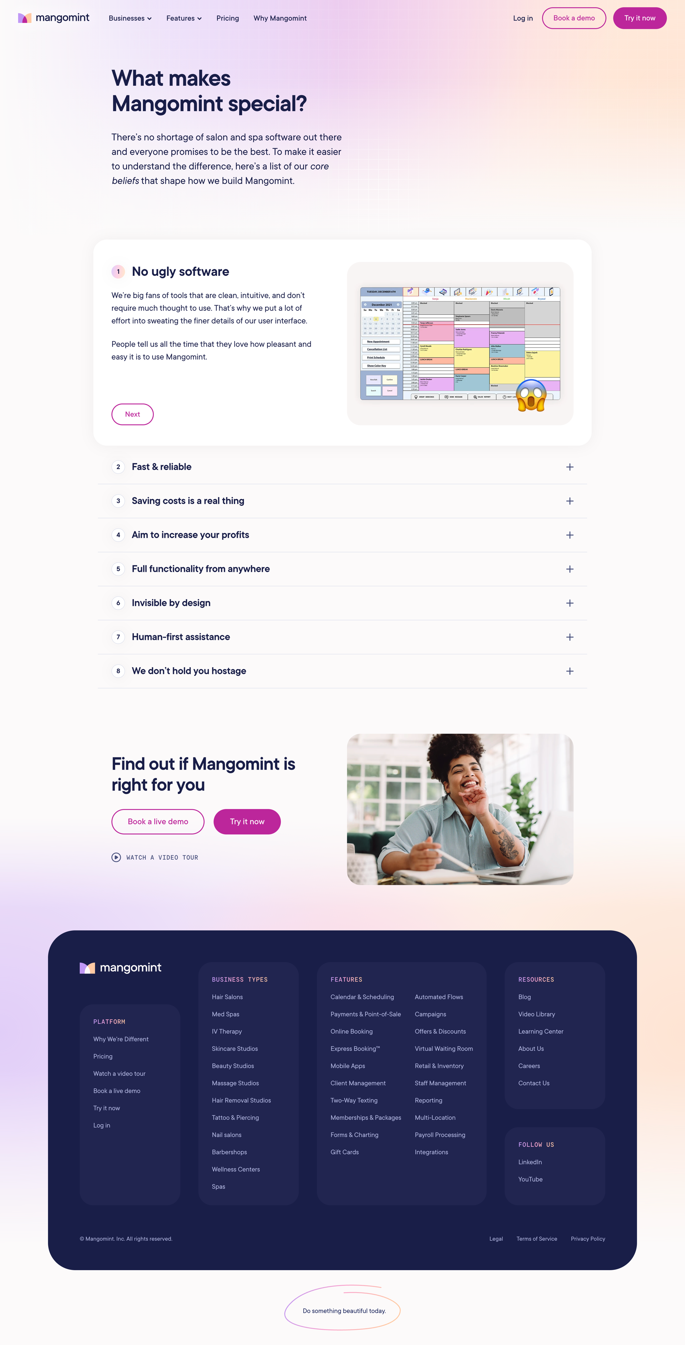 Mangomint - Why Were Different | Mangomint Salon and Spa Software screen
