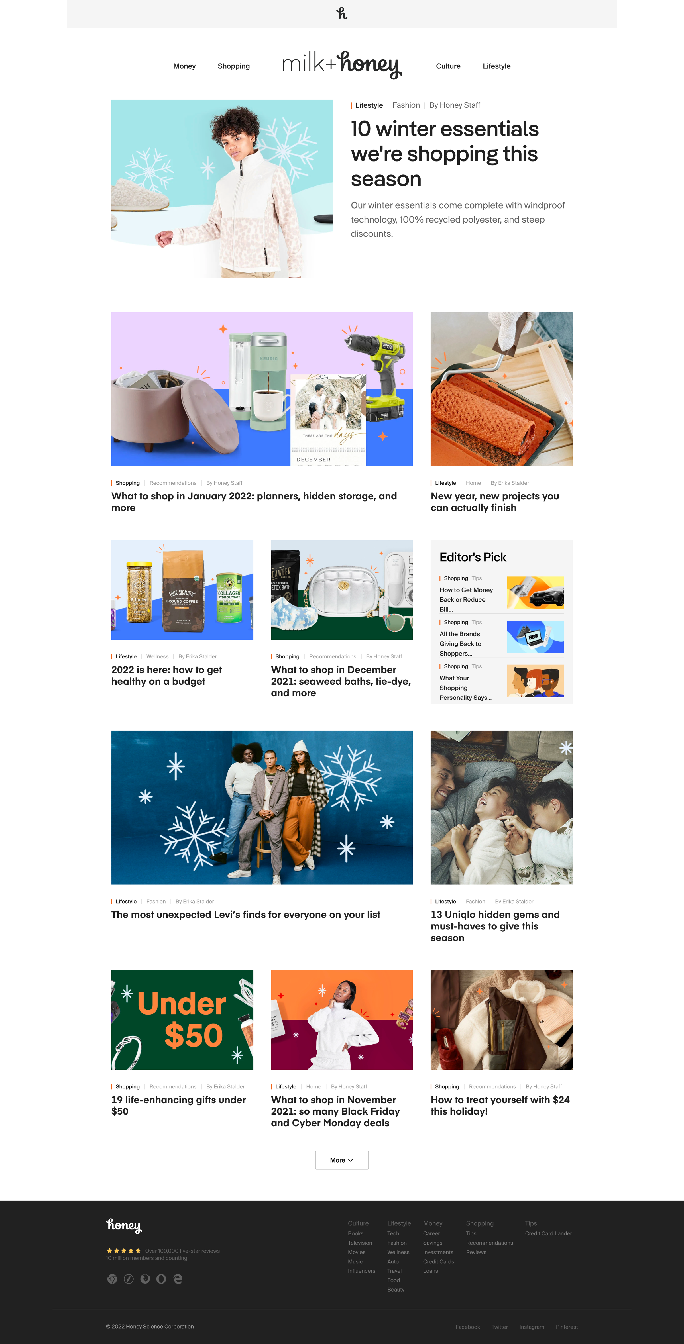 Honey - Milk + Honey screen