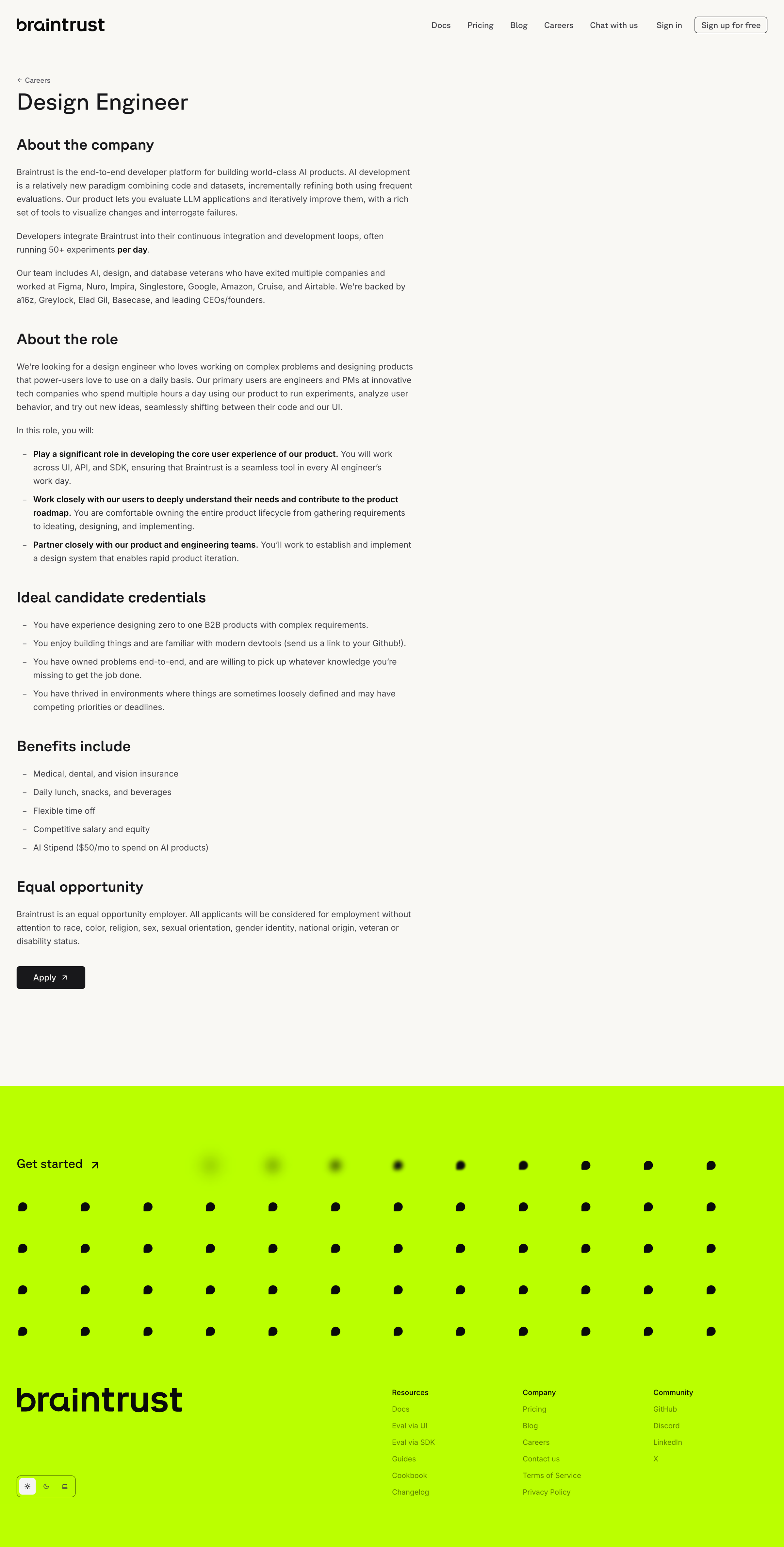 Braintrust - Design Engineer - Careers - Braintrust screen