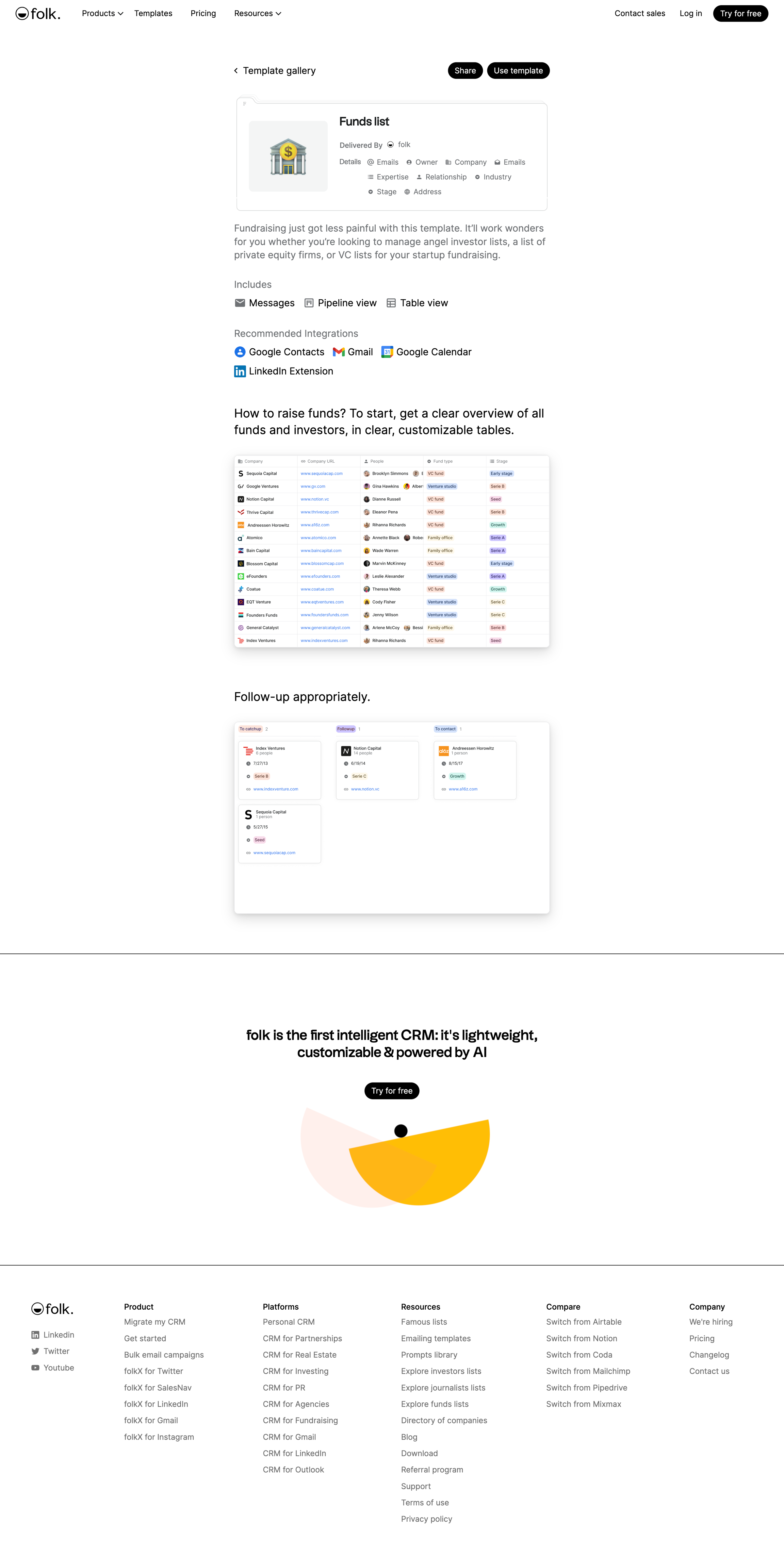 Folk - Funds list screen