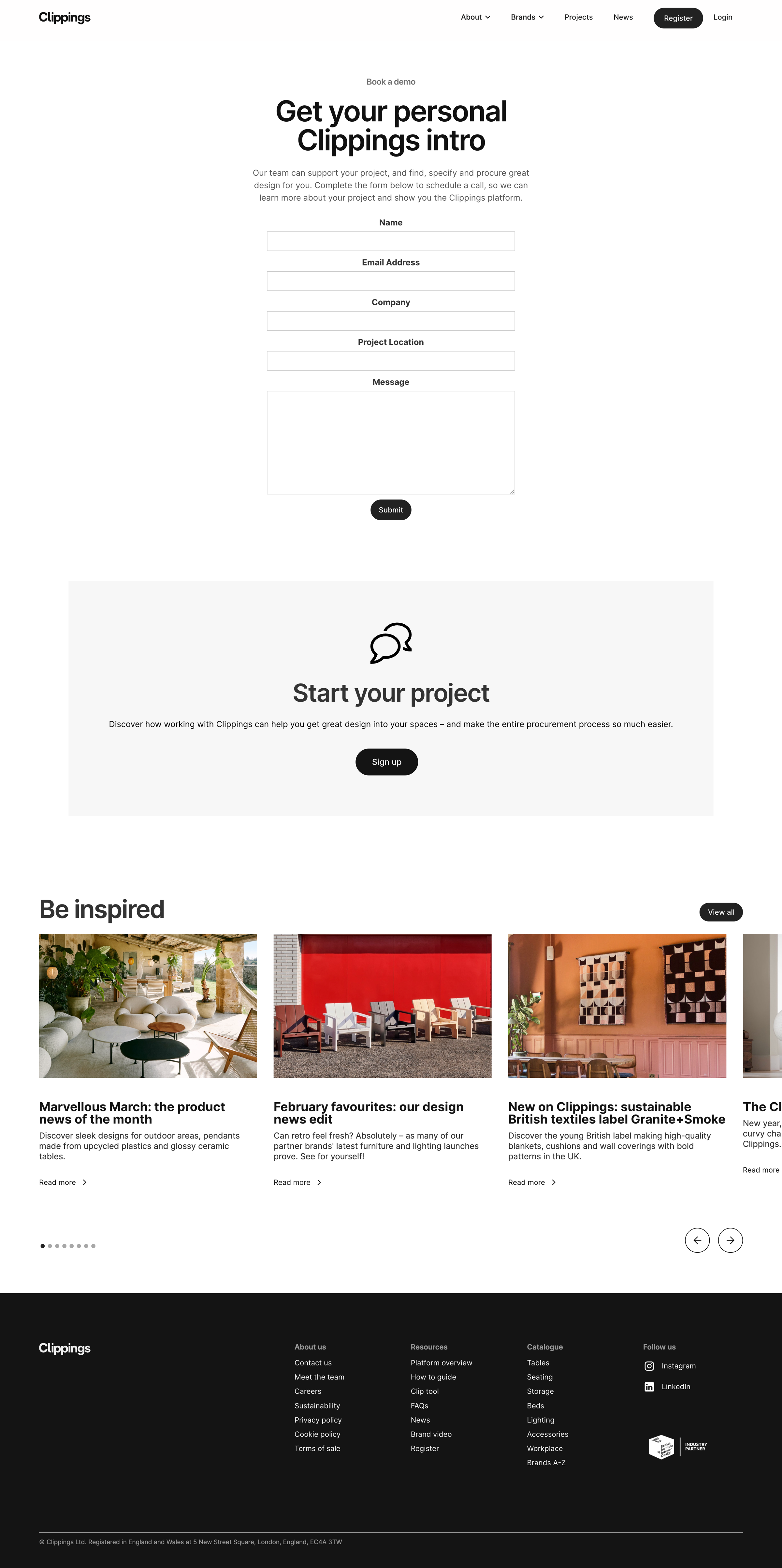 Clippings - Clippings – Discuss your project screen