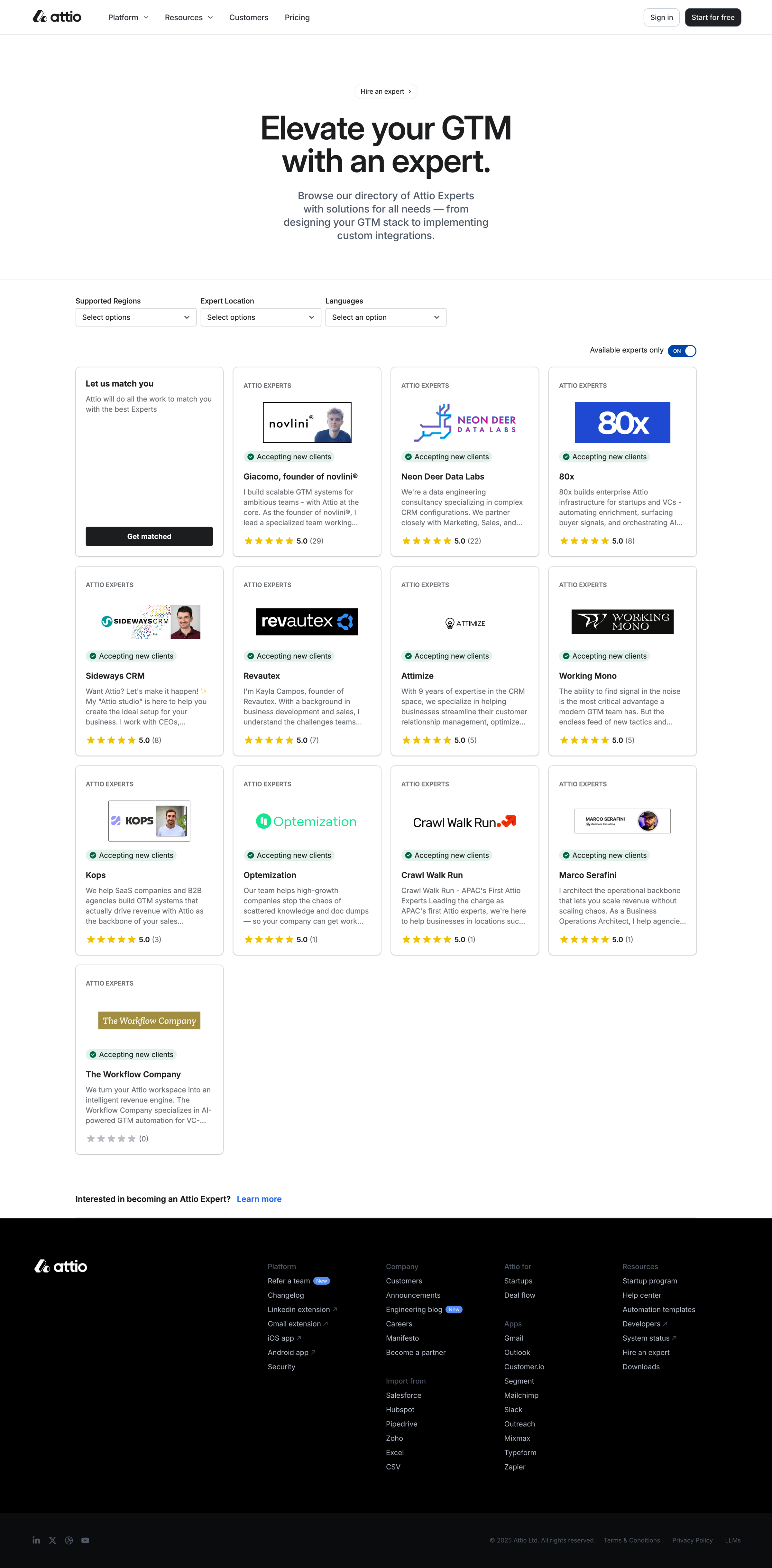 Attio - Hire an expert Attio screen