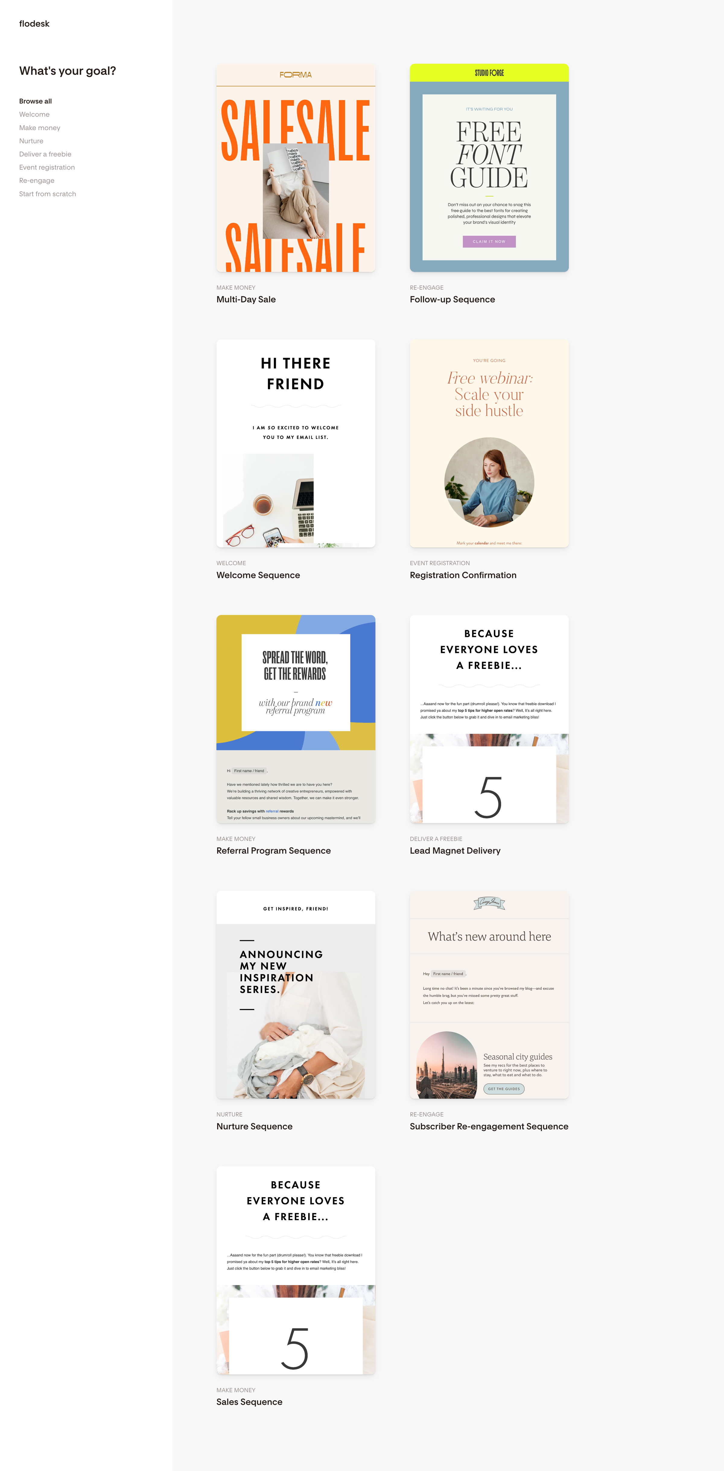 Flodesk - Workflow templates | Flodesk screen