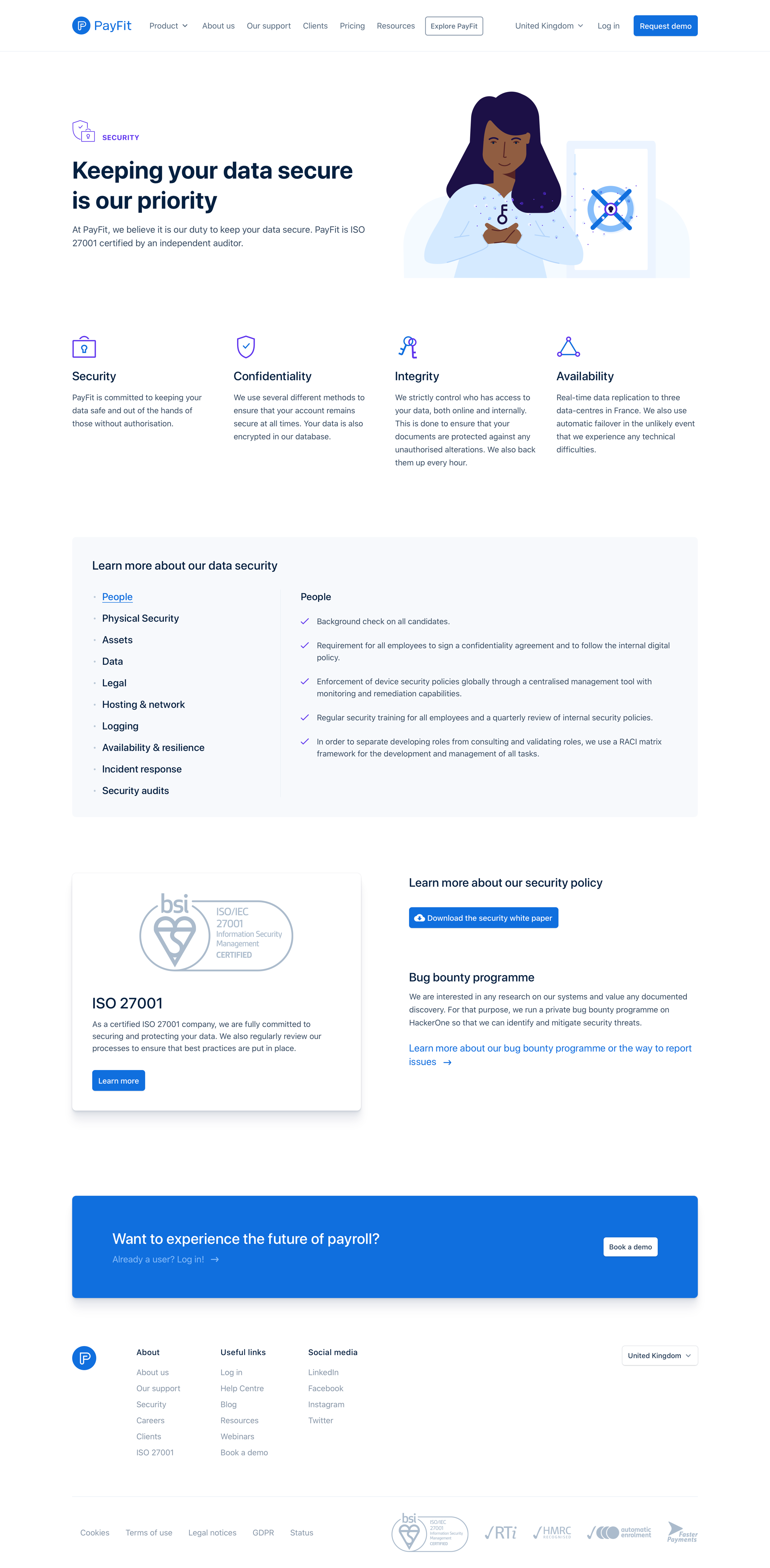 Payfit - Security at PayFit screen