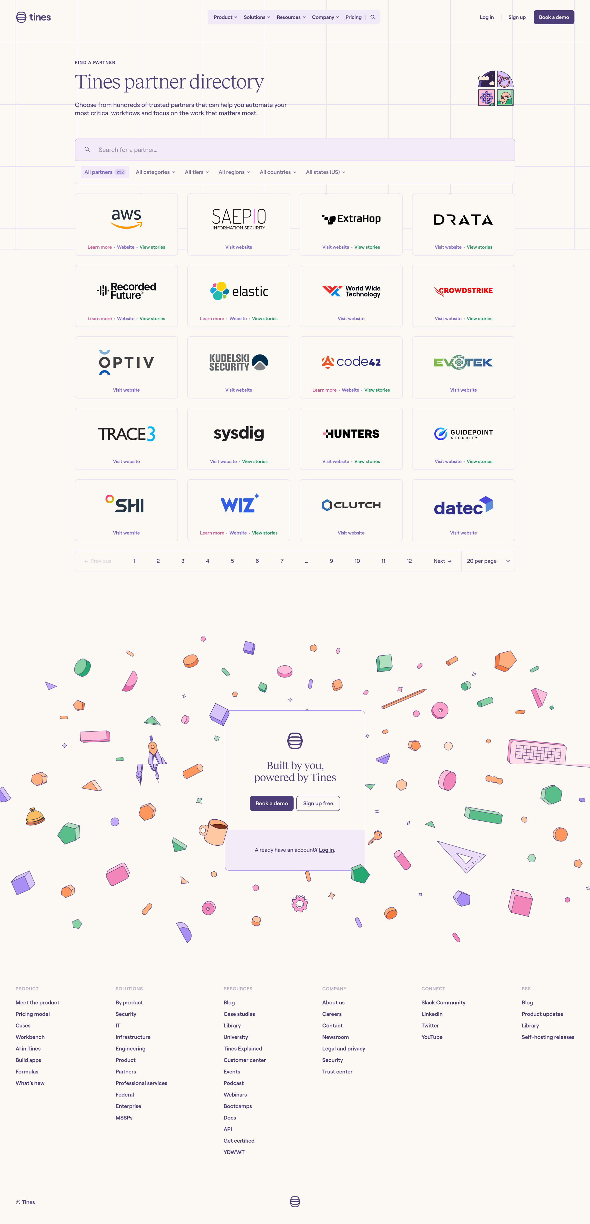 Tines - Tines partner directory | Tines screen