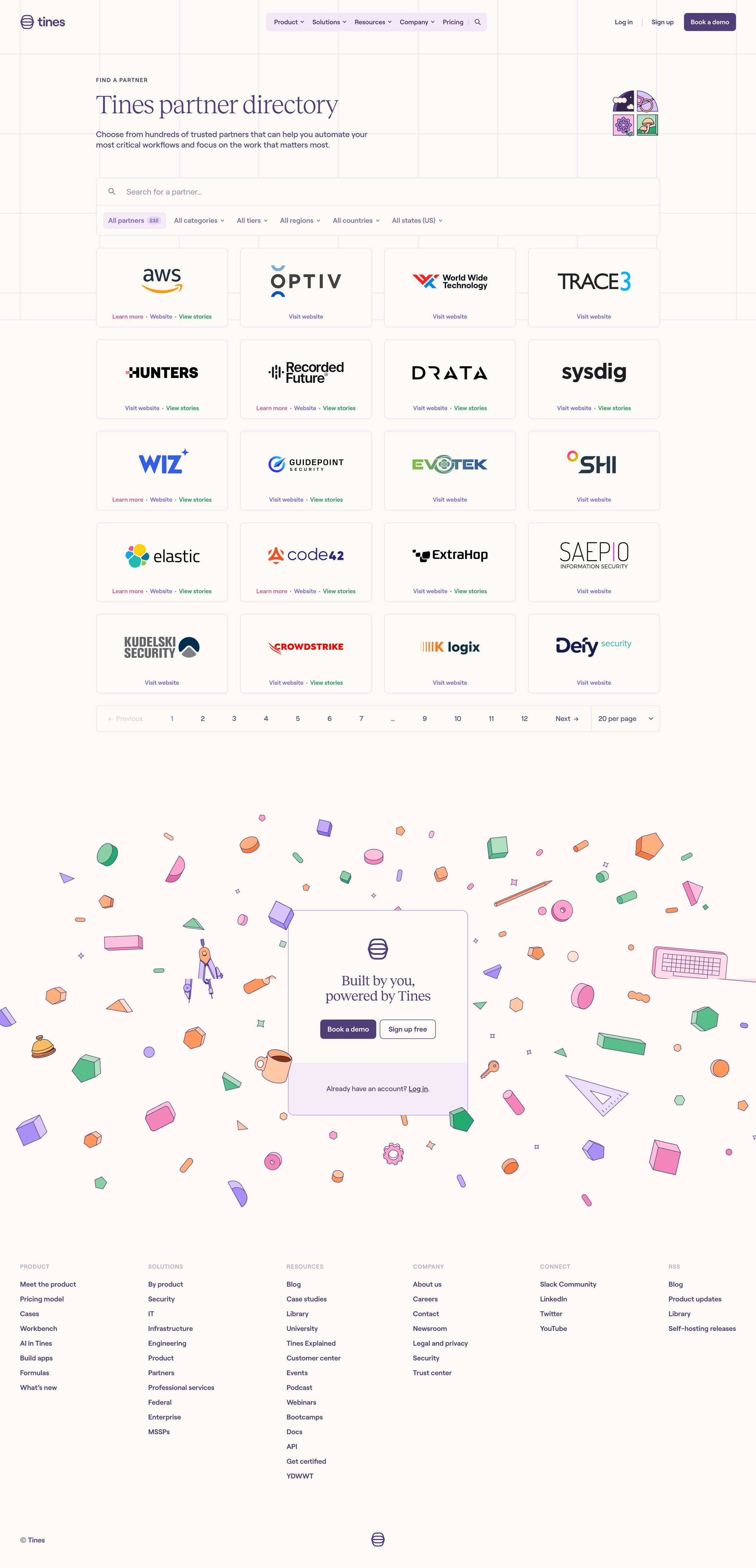 Tines - Tines partner directory | Tines screen