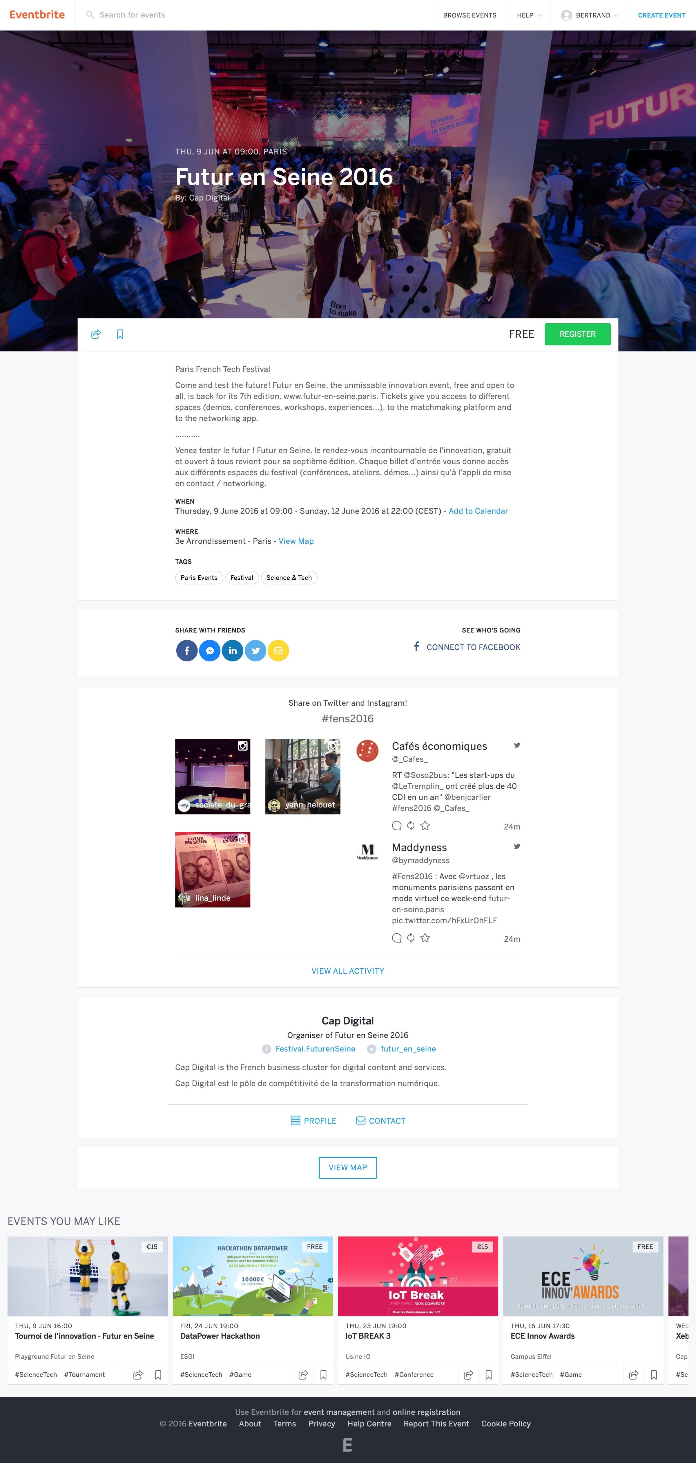 Eventbrite - Single screen