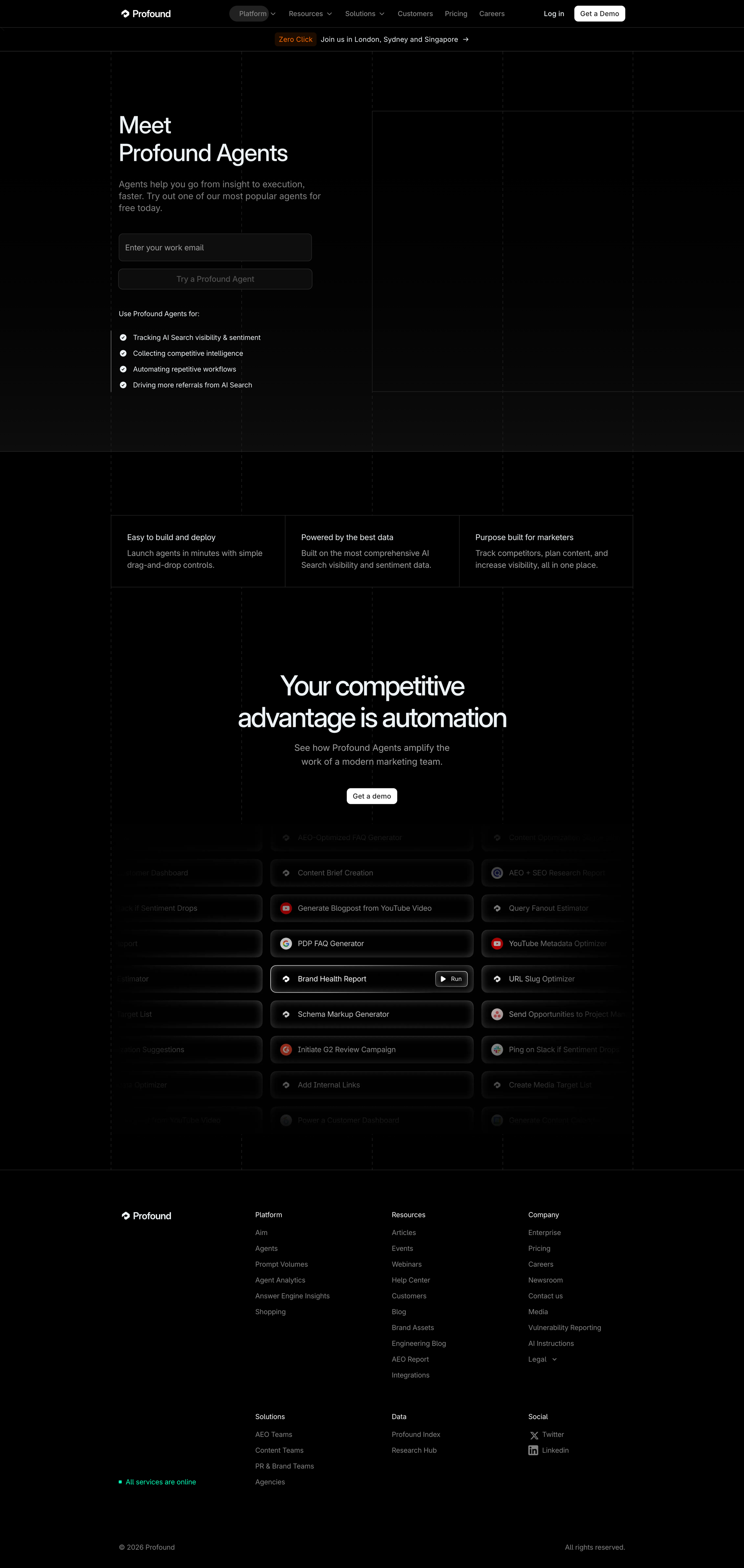 Try a Profound Agent — Free AI Marketing Agent from Tryprofound