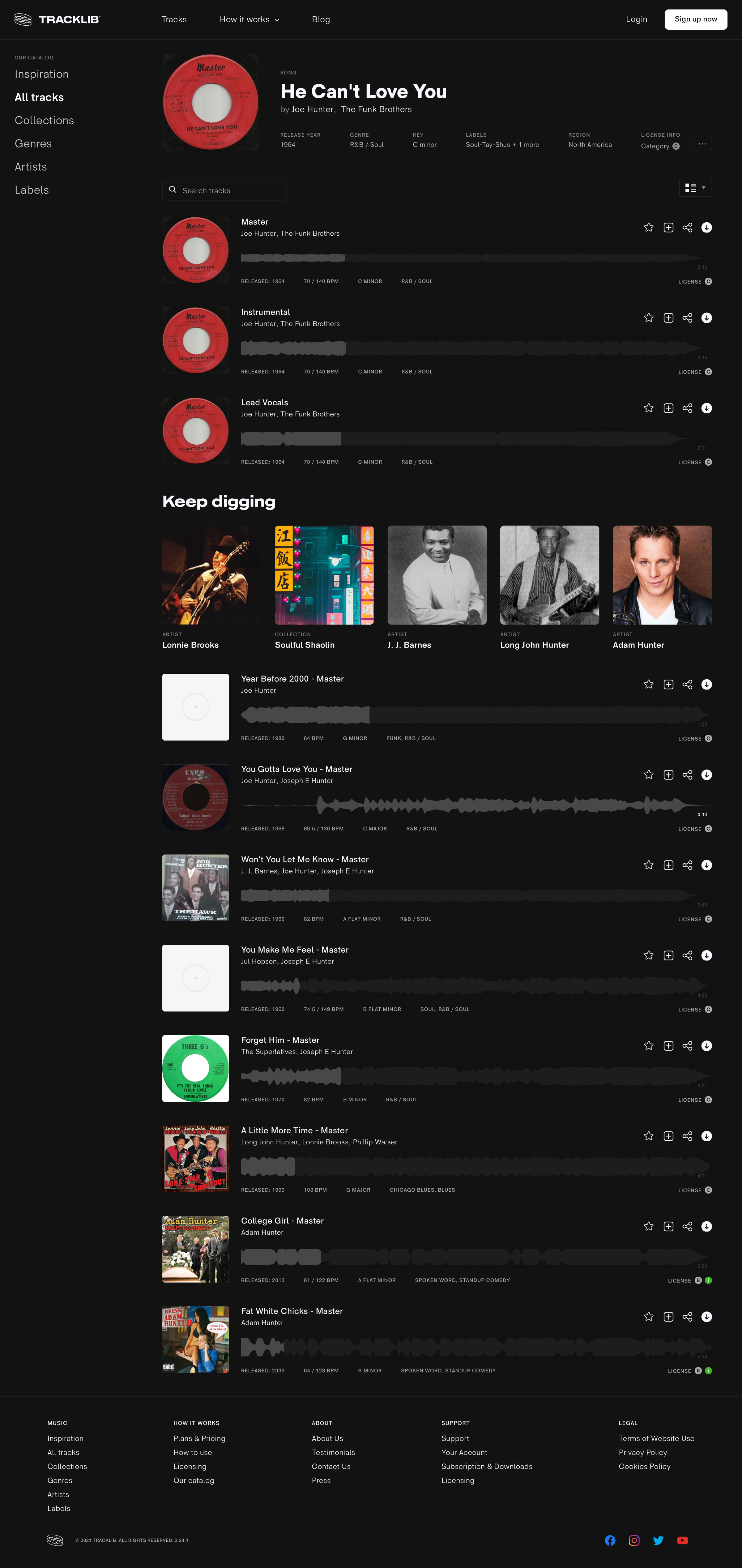 Tracklib - He Can't Love You by | Sample on Tracklib screen