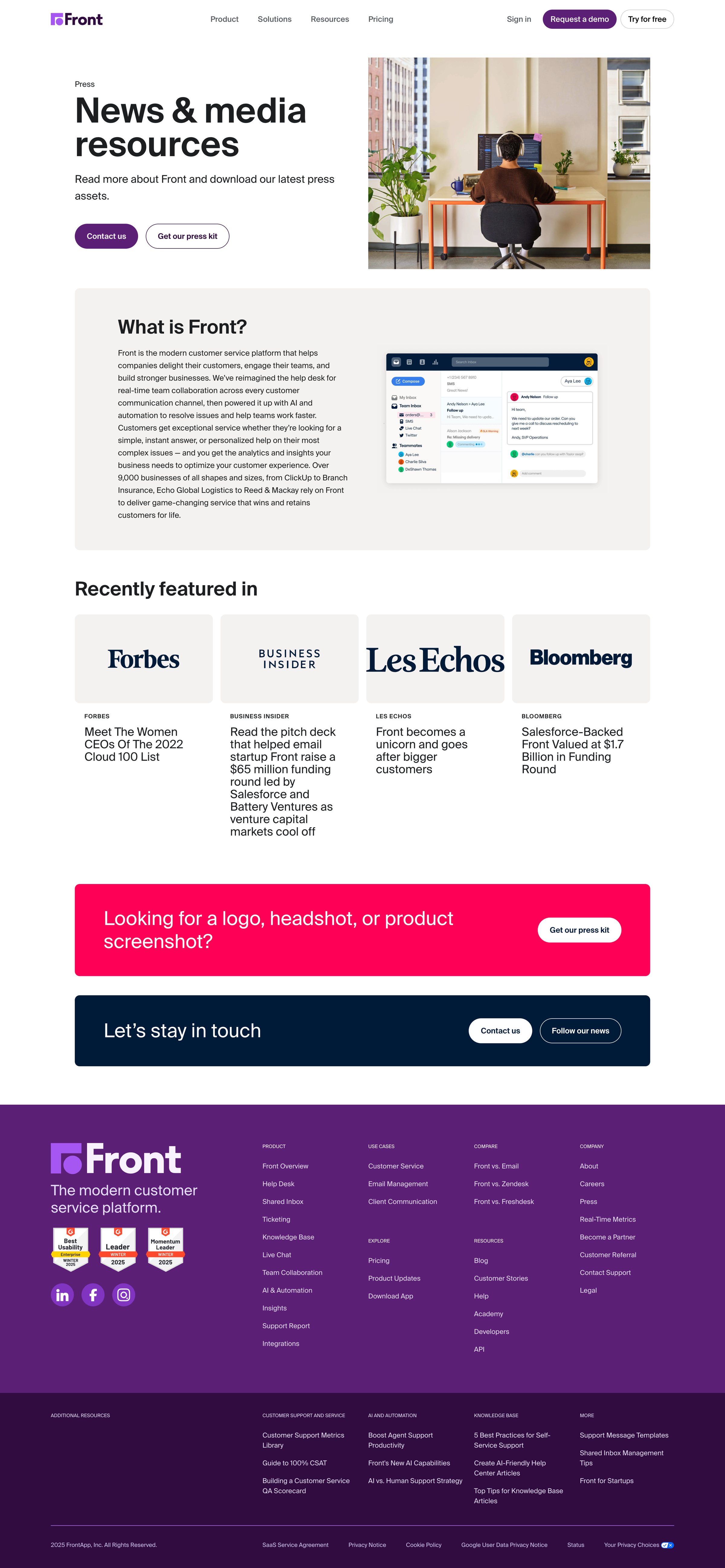Front - Press Page | Front screen
