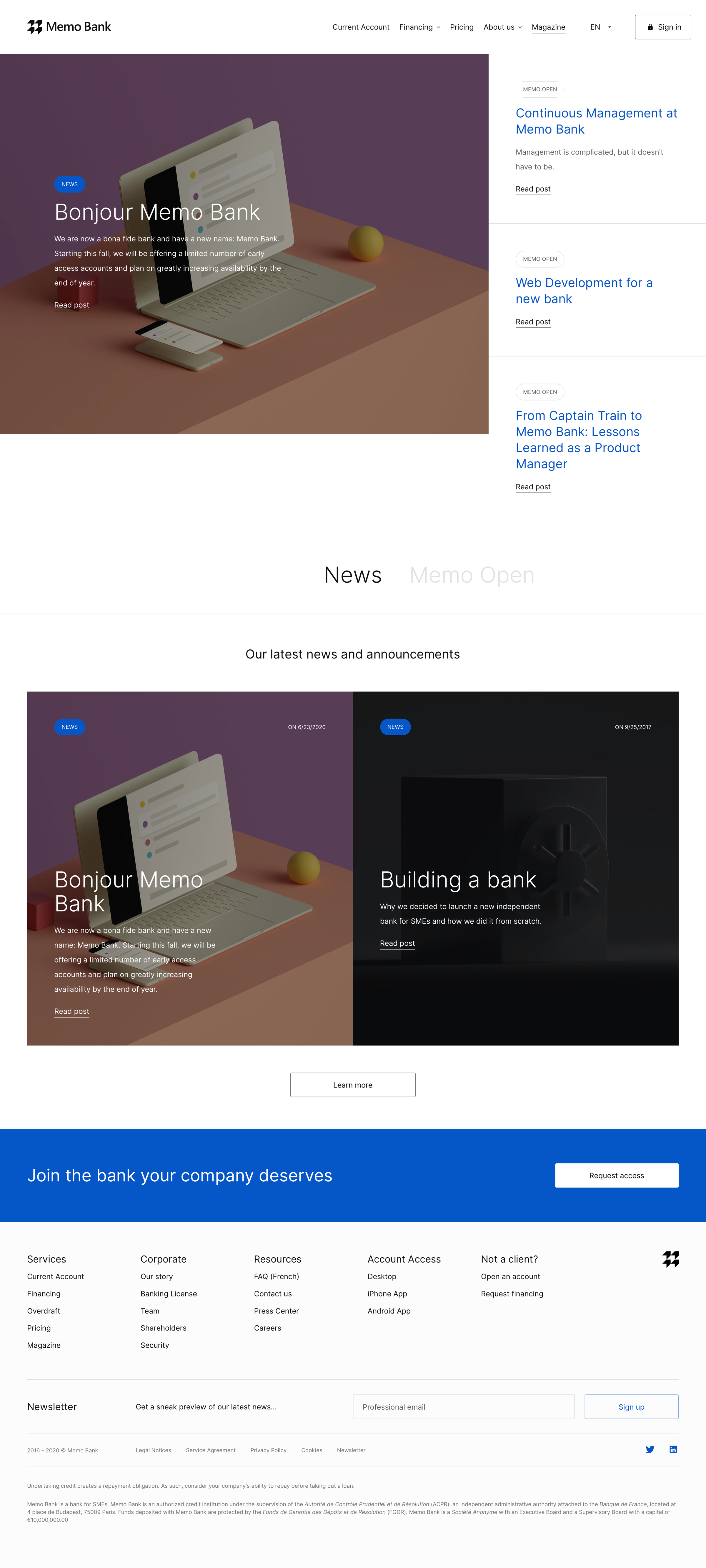 Blog from Memo Bank