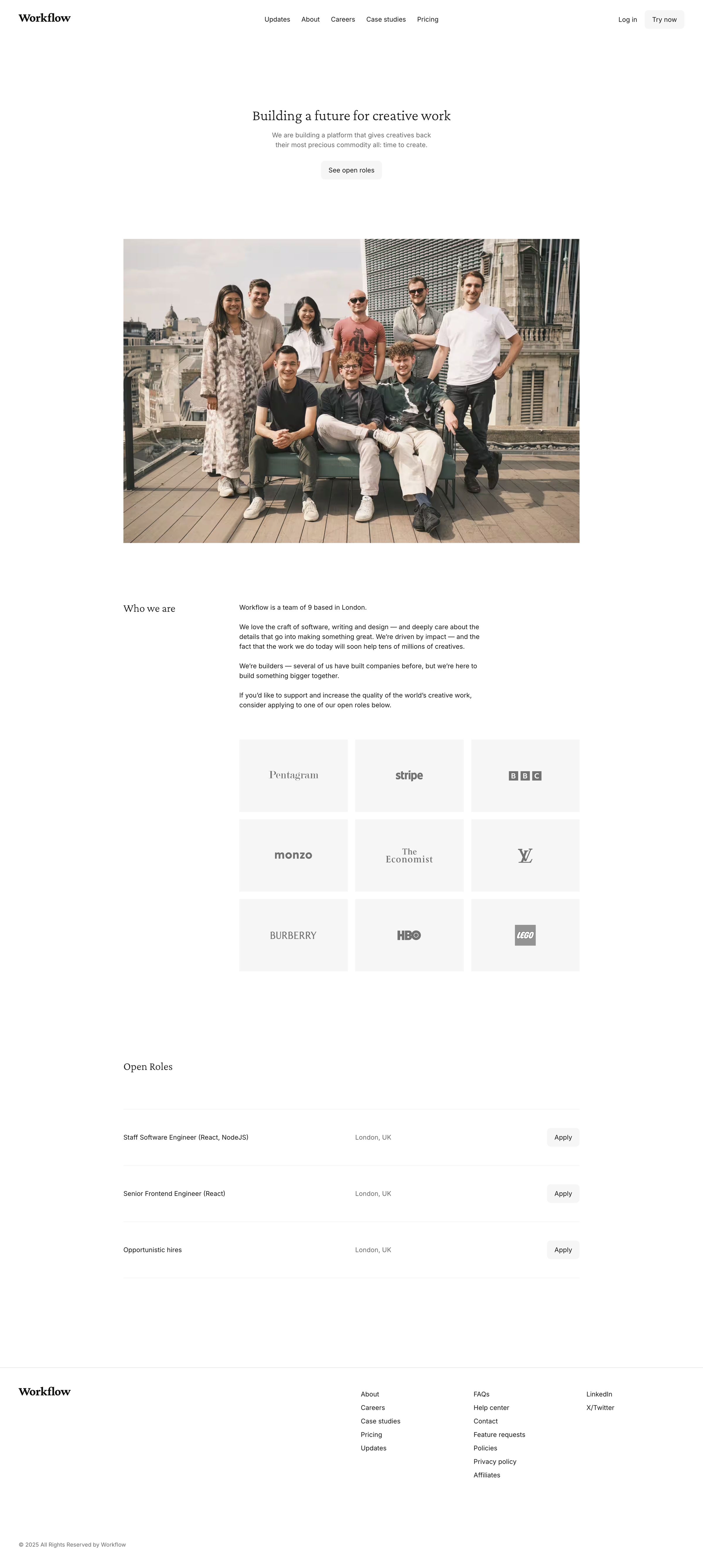 Workflow - Workflow – Careers screen