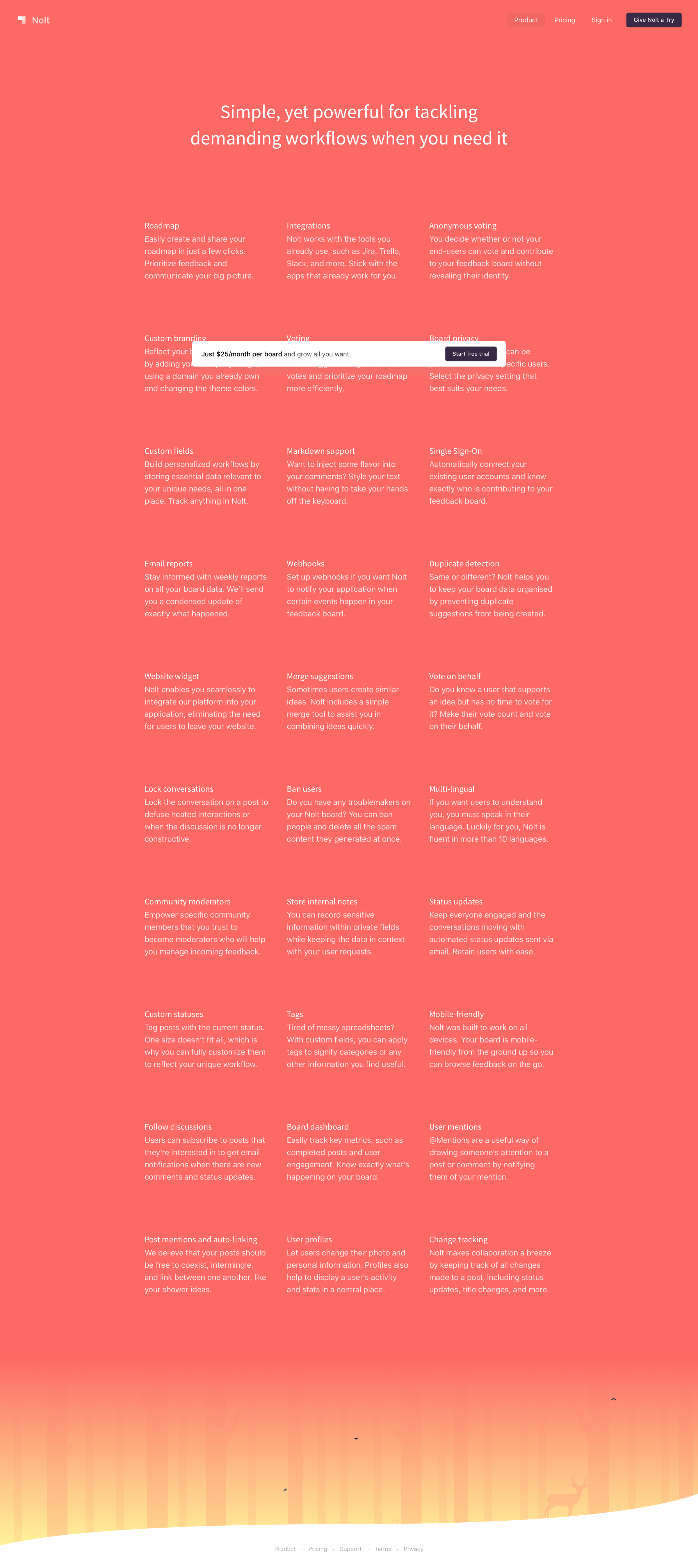 Nolt - Product · Nolt screen
