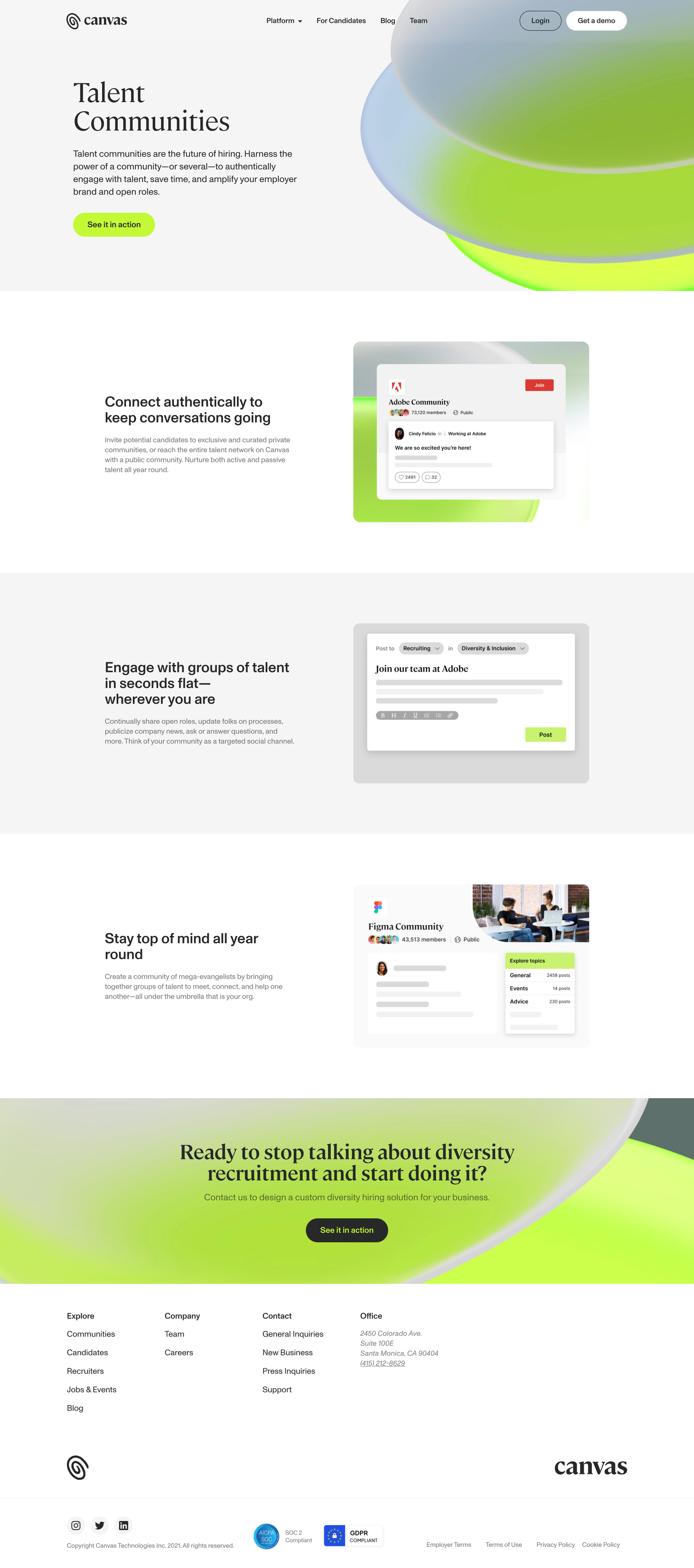 Untapped - Talent Community | Connect With Talent Professionals Canvas screen