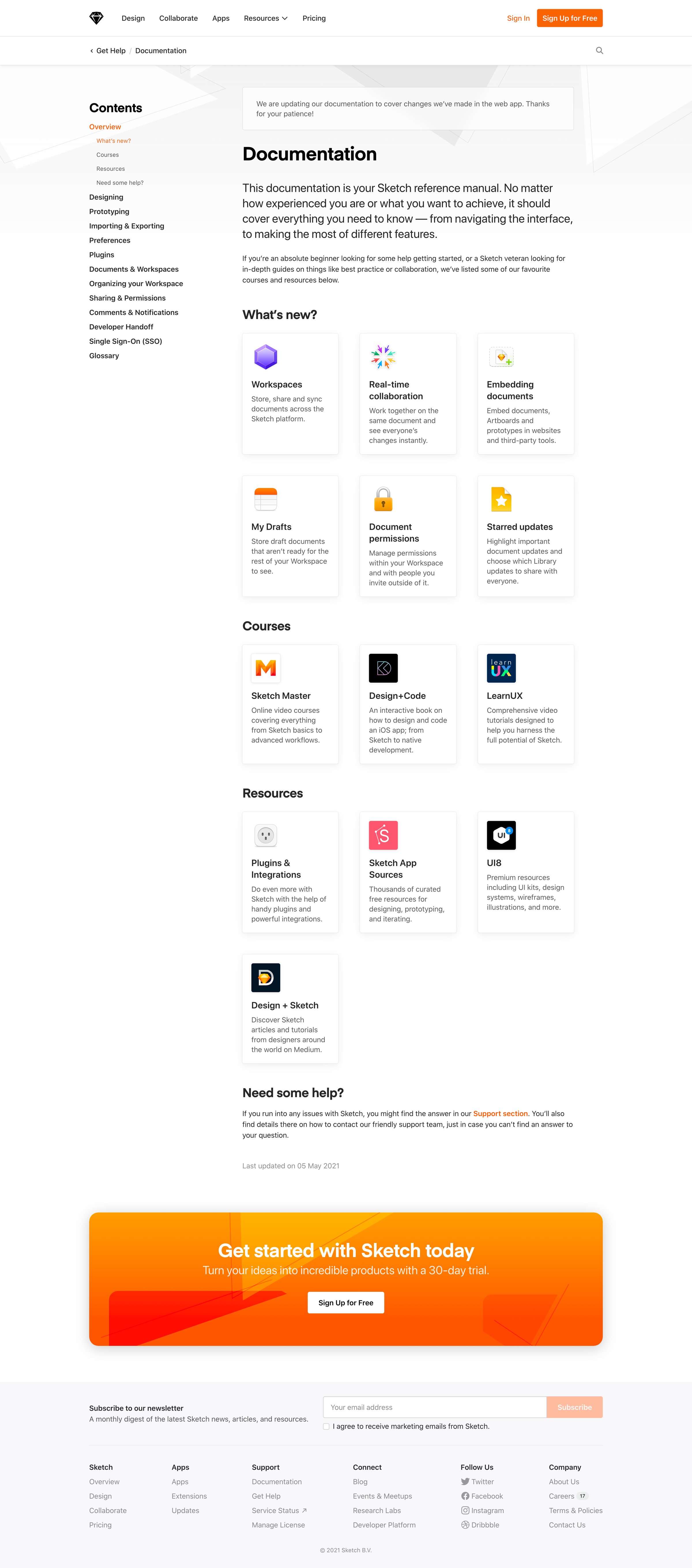 Sketch - Documentation · Sketch screen