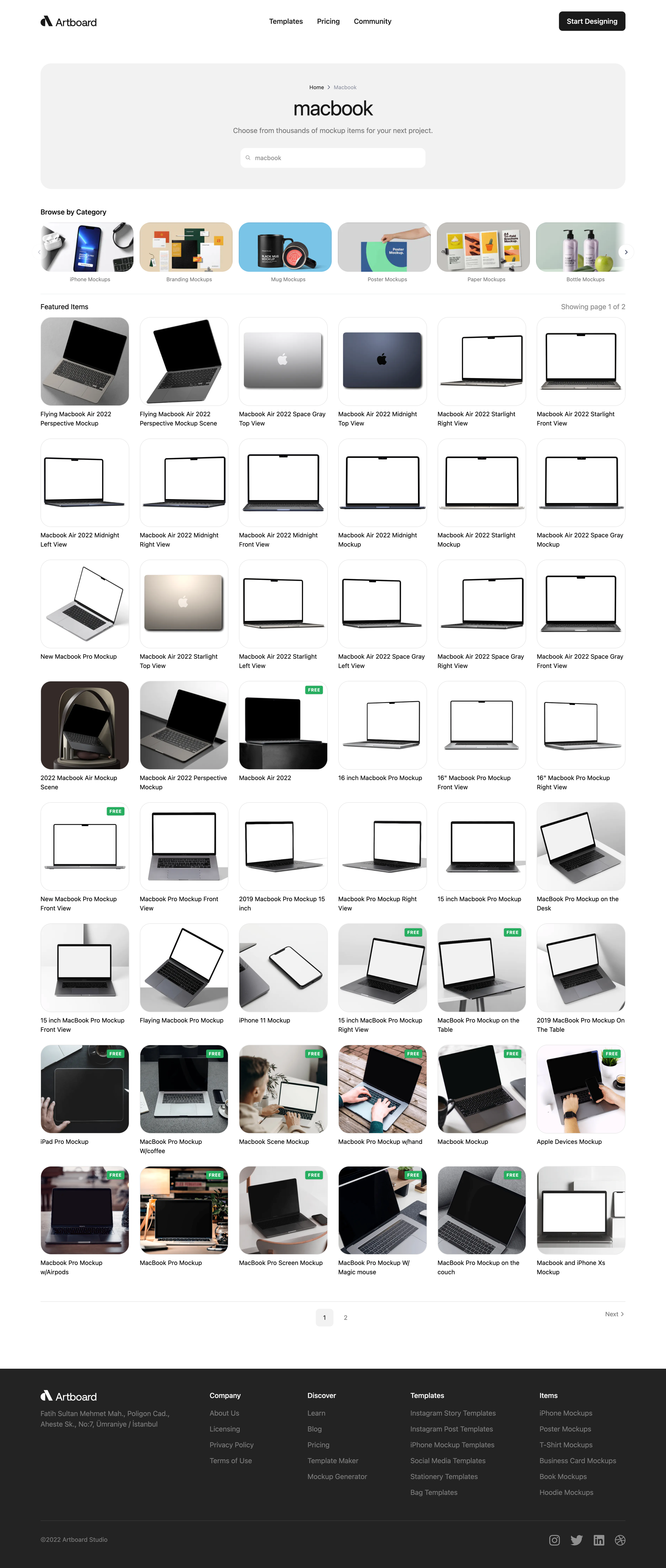Artboard Studio - Mockup Items - Artboard Studio screen