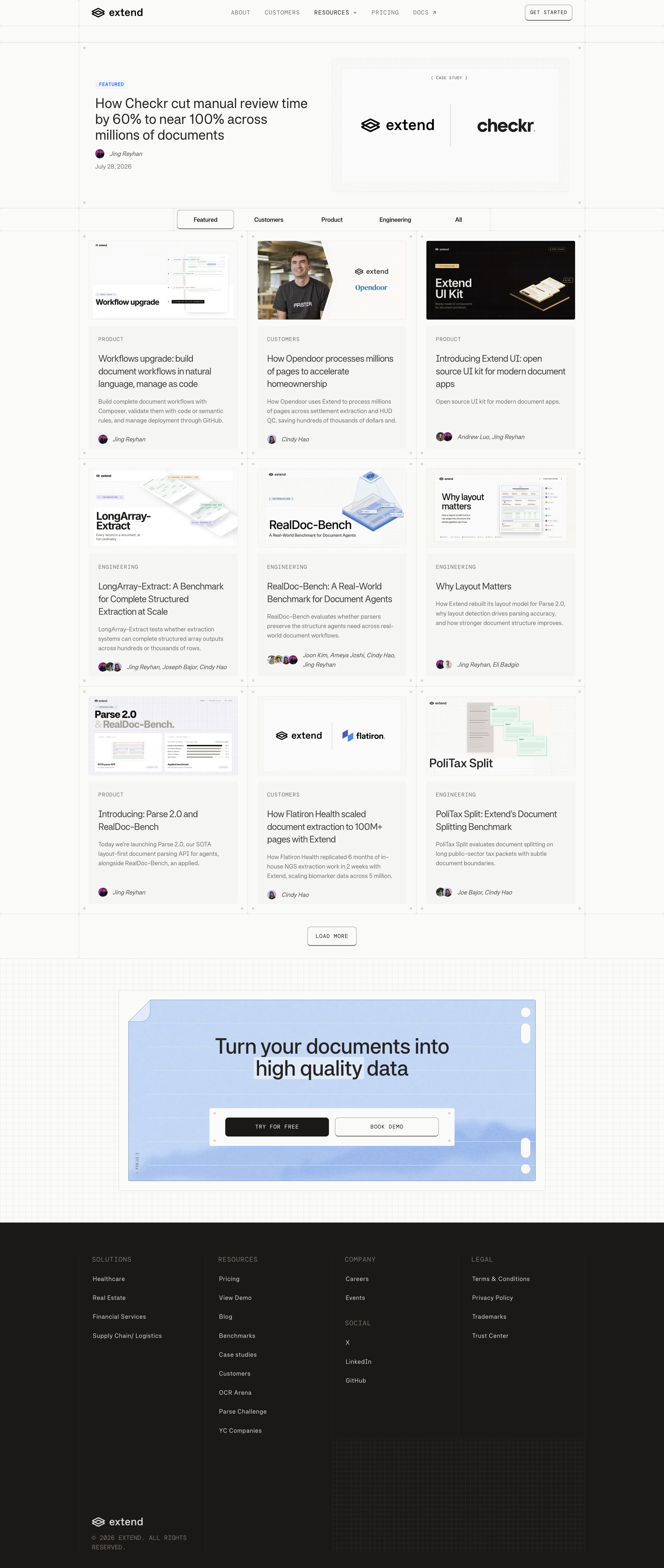 Extend - Document Processing Blog & Case Studies | Extend screen