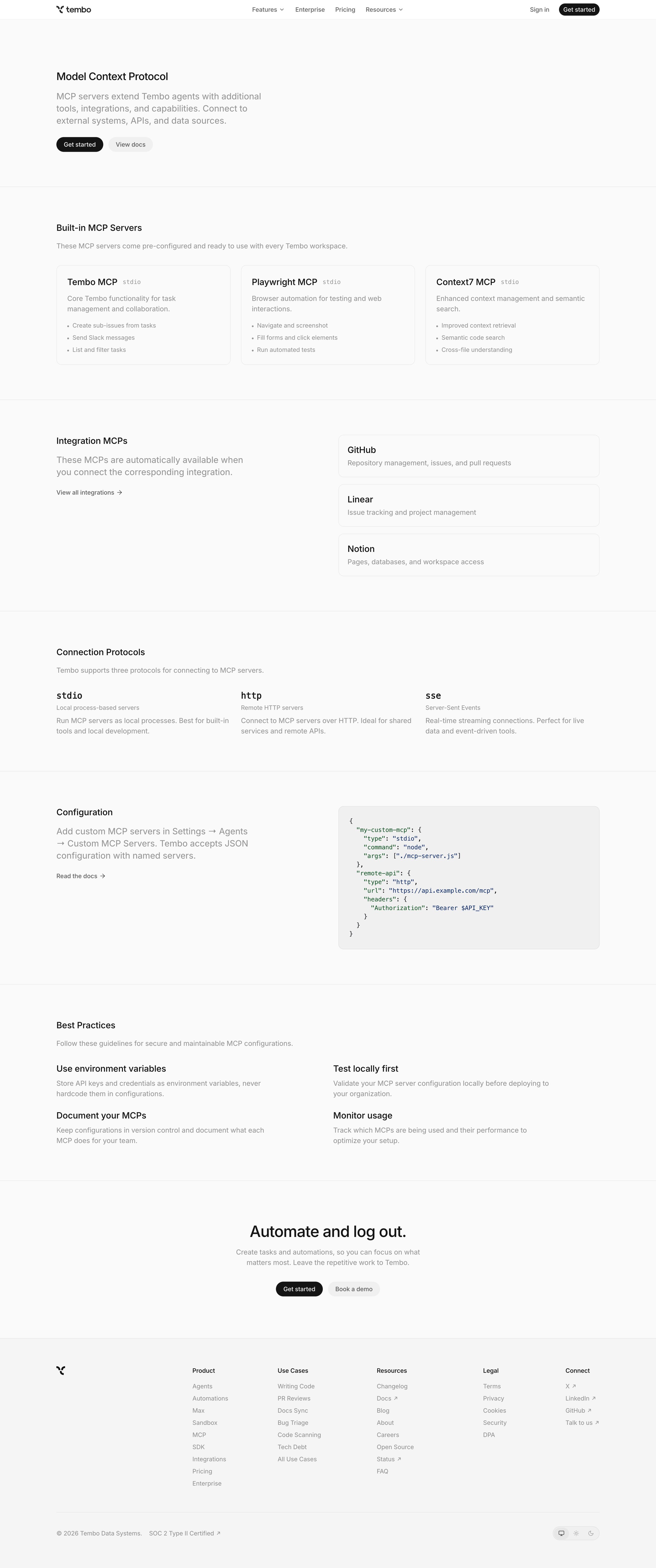 MCP Servers – Tembo from Tembo