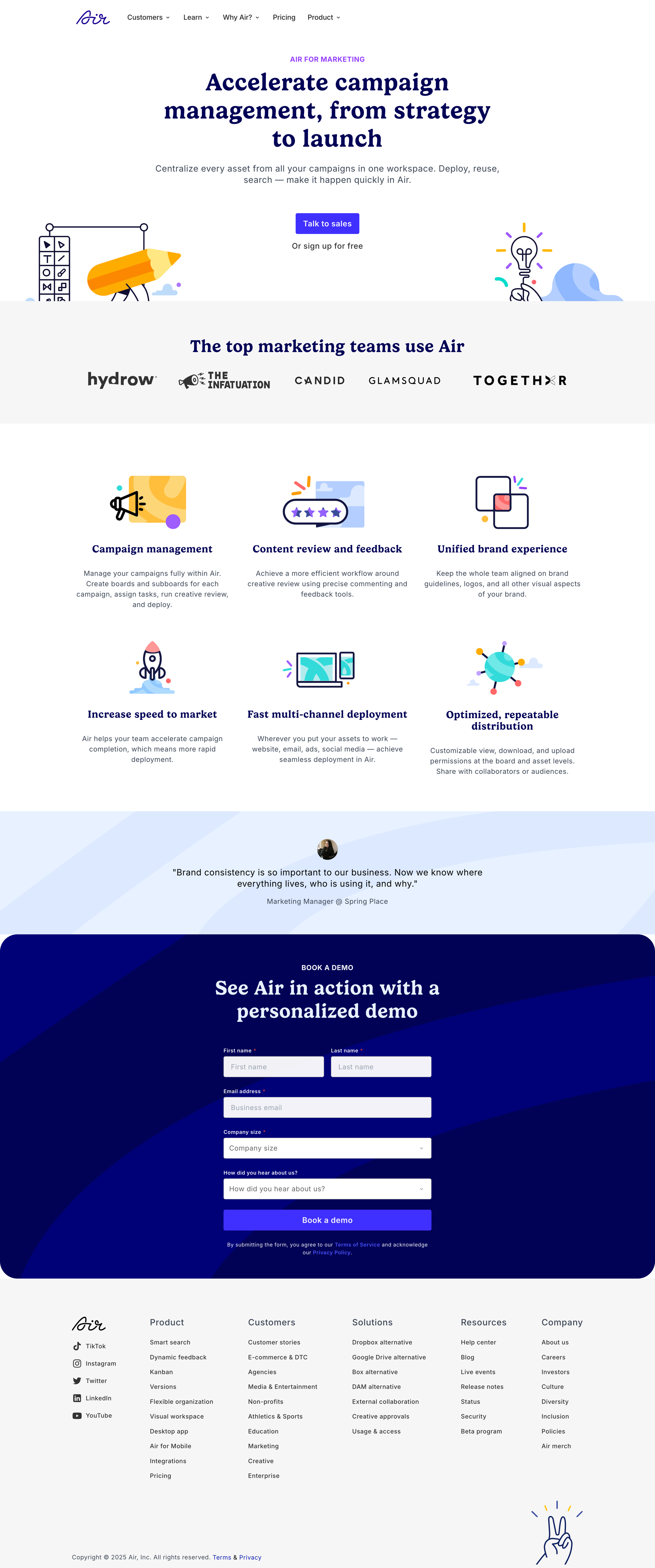 Air - Creative Ops Software for Marketing Teams | Air screen