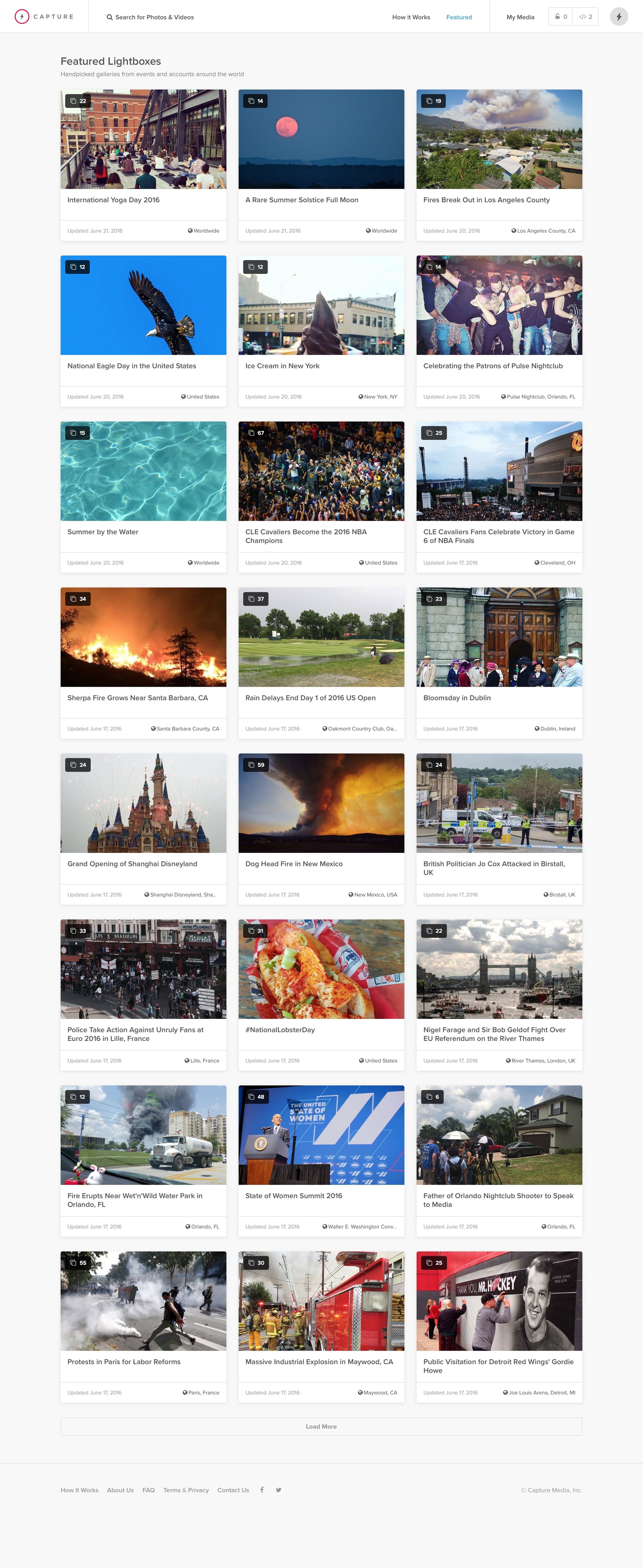 Capture - Gallery screen