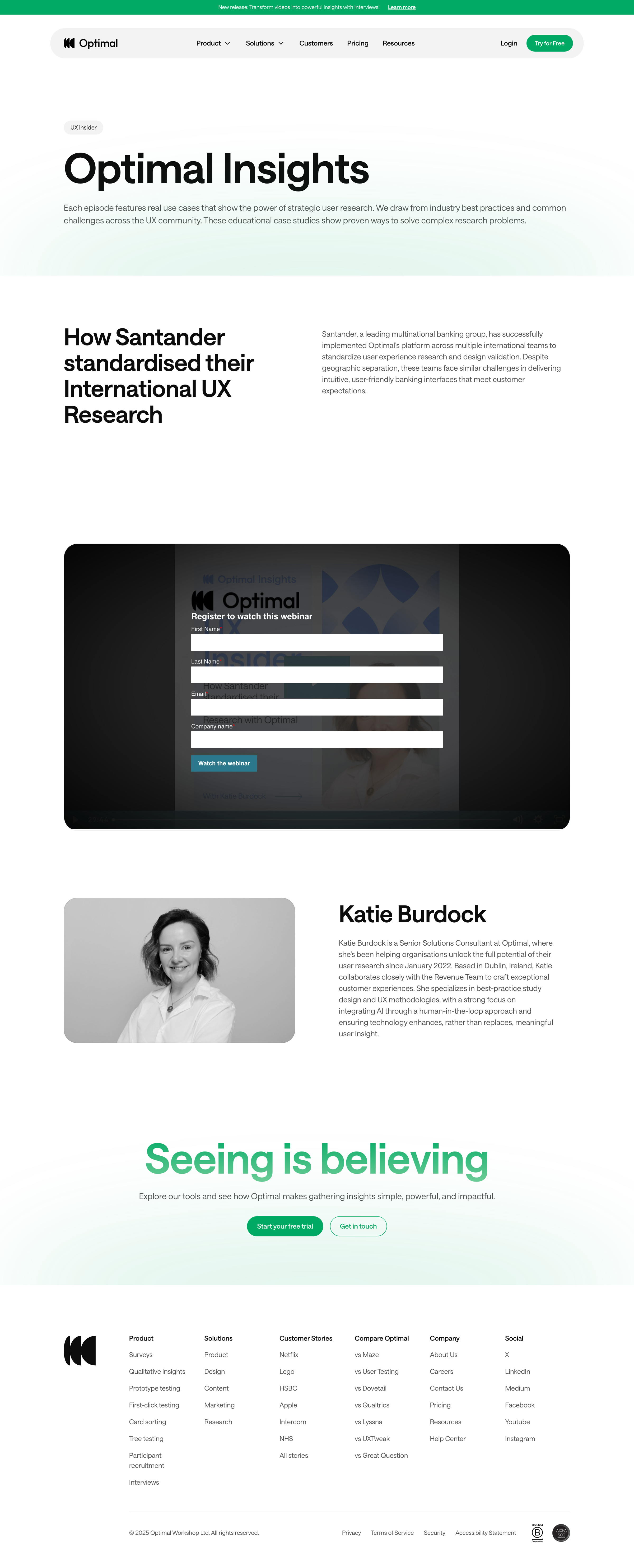 Optimal - Optimal Insider screen
