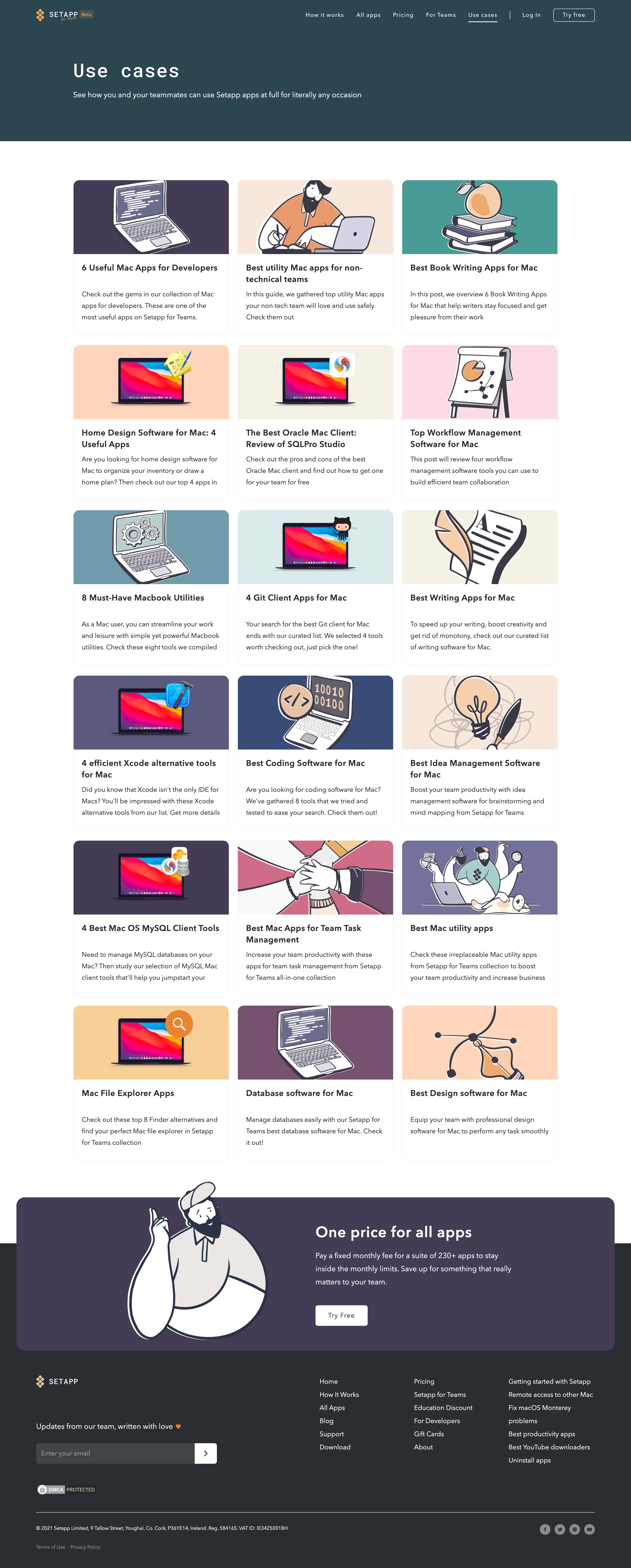 Setapp - Use cases | Setapp for Teams screen
