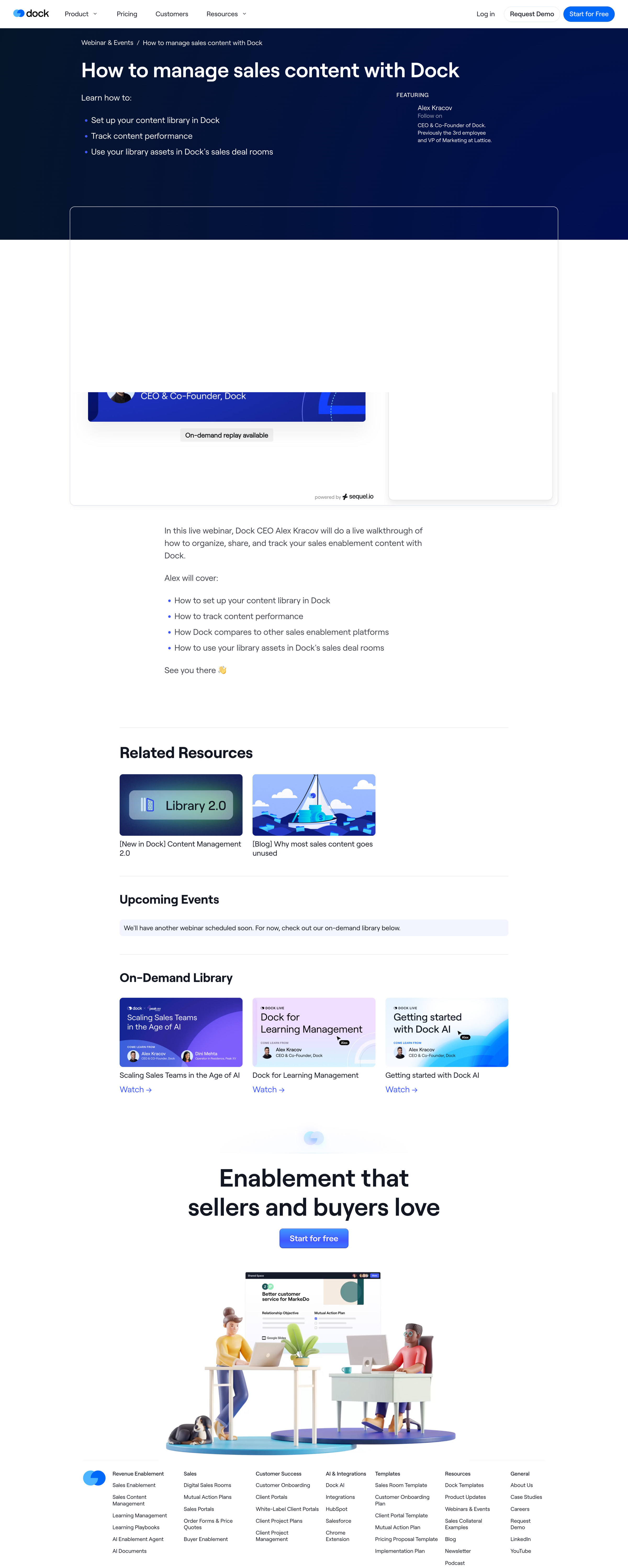 Dock - Dock Live: How to manage sales content with Dock screen