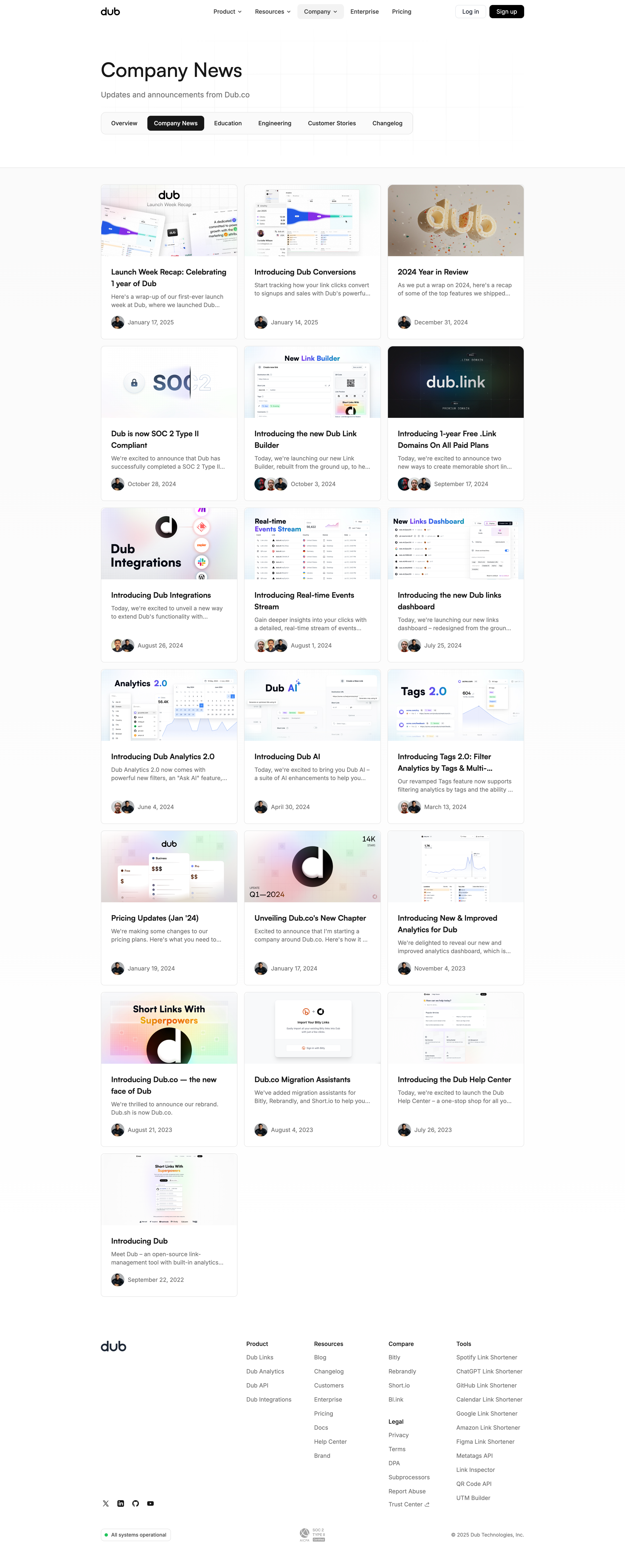 Dub - Company News Posts | Dub.co screen