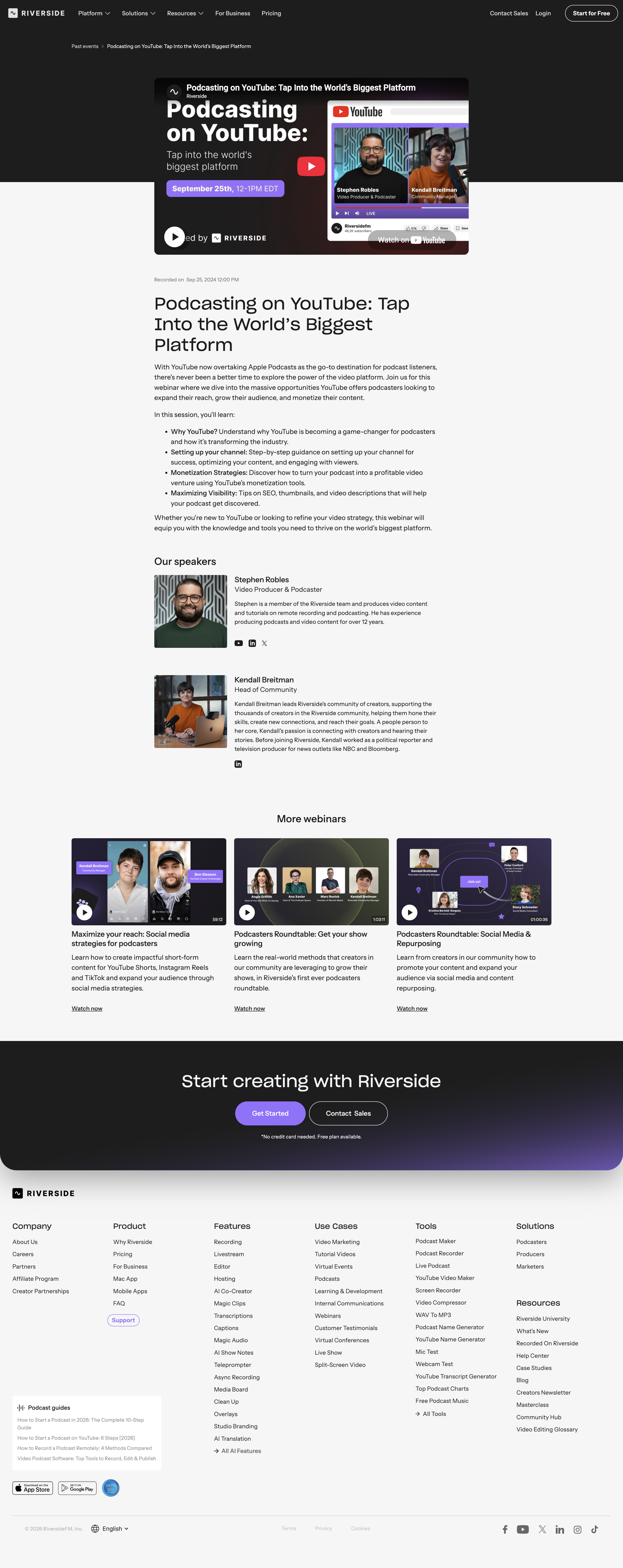 Riverside - Riverside.com screen