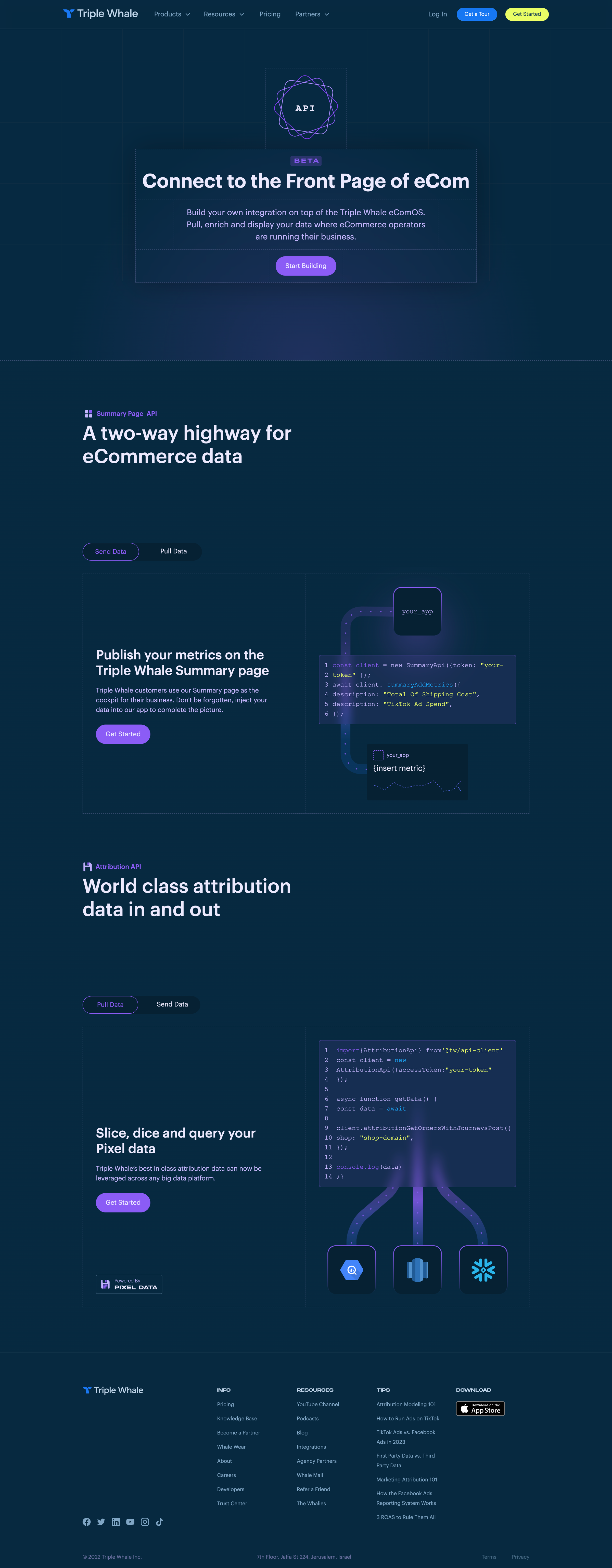 Triple Whale - API - The Ultimate eCom Data Connector screen