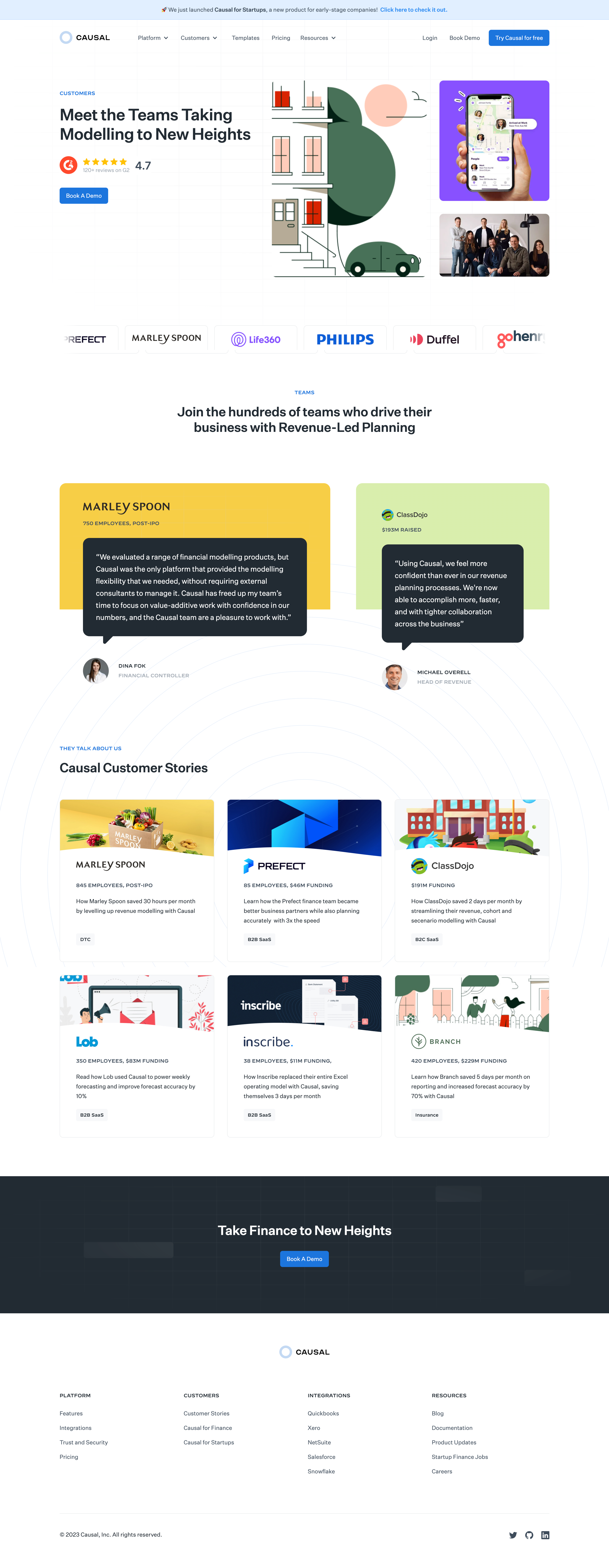 Causal - Customer screen