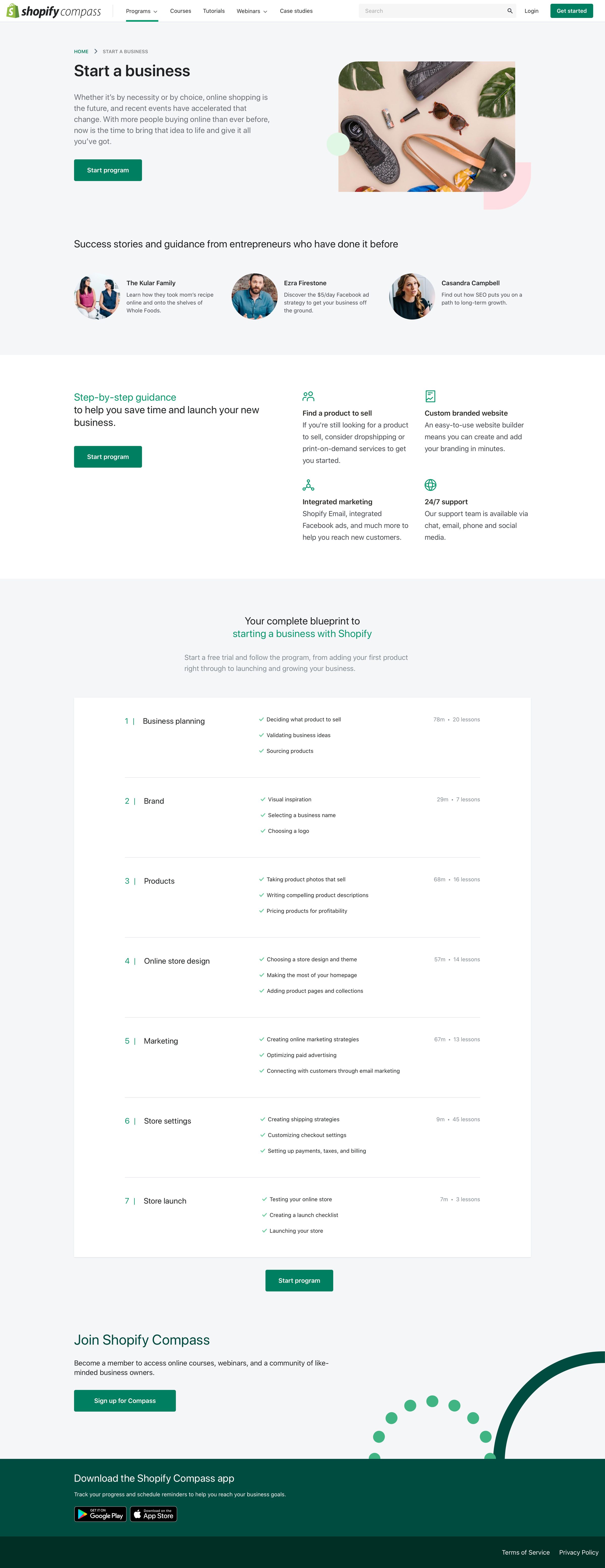 Start a business | Shopify Compass from Shopify