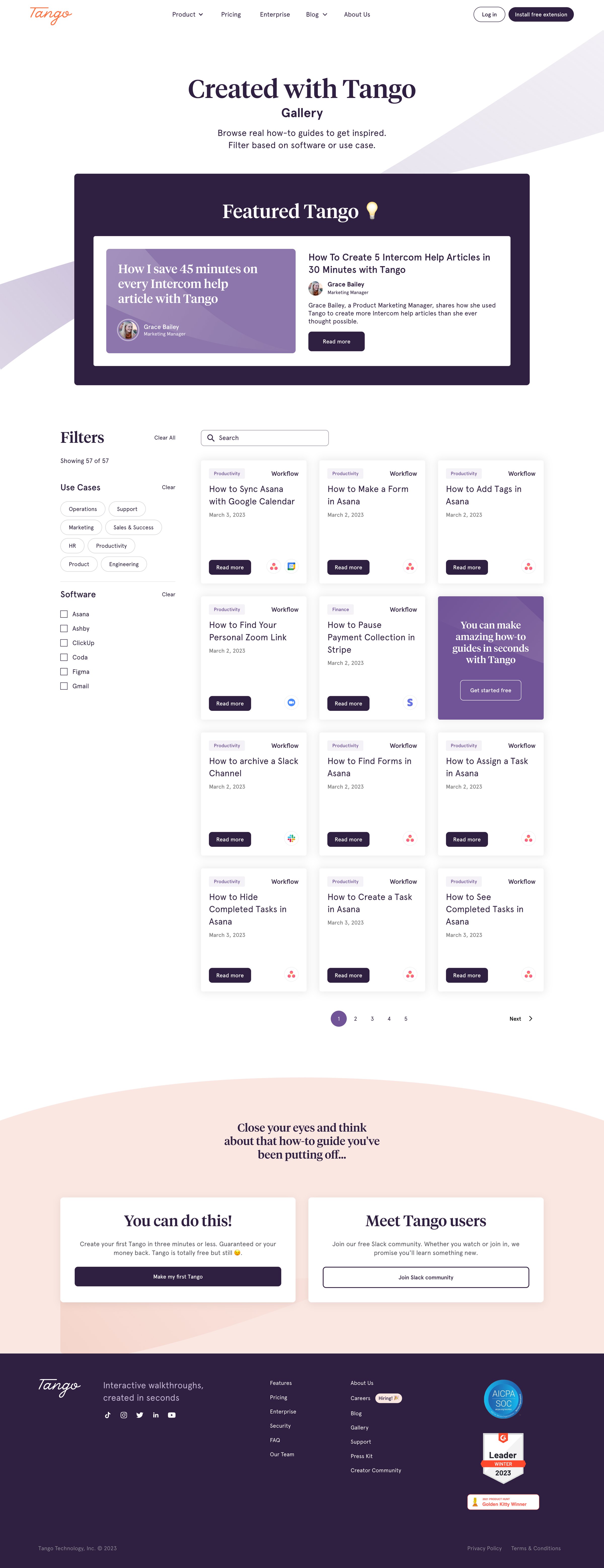 Tango - Created with Tango | Find the best how-to guides screen