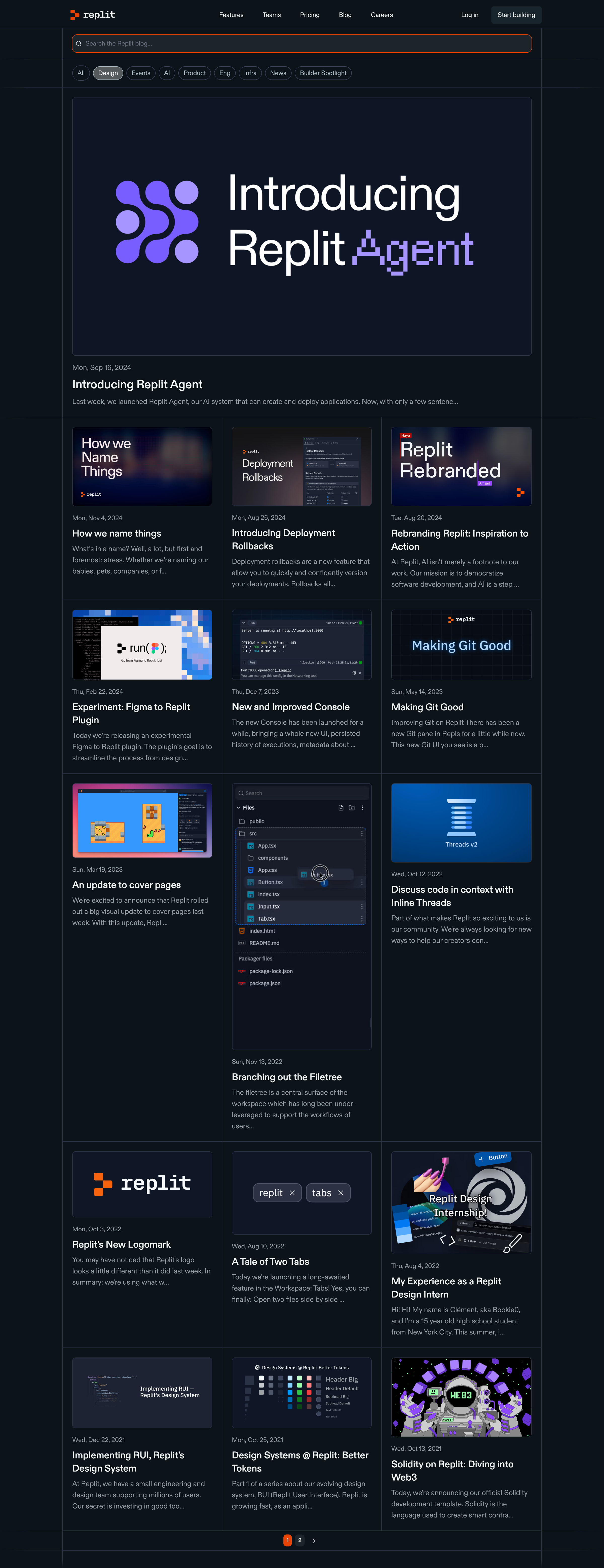 Replit - Replit — Replit Blog – Product updates from the team screen