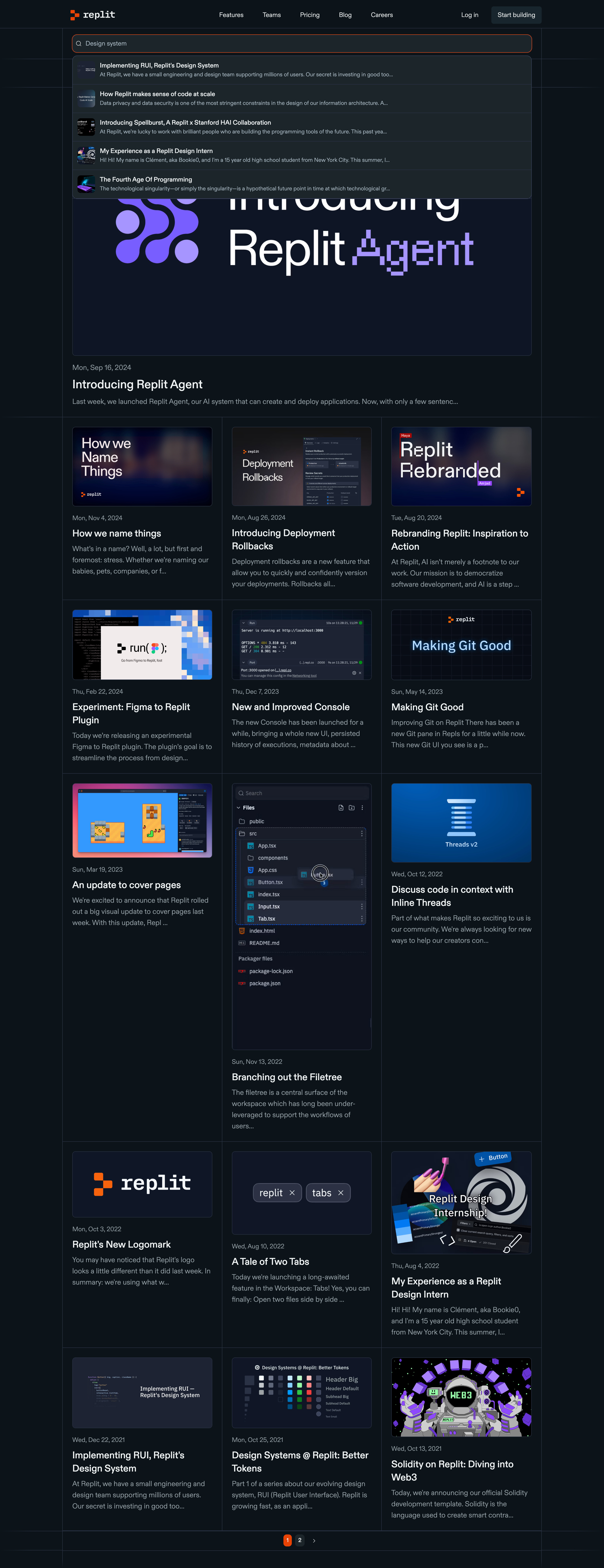 Replit - Replit — Replit Blog – Product updates from the team screen