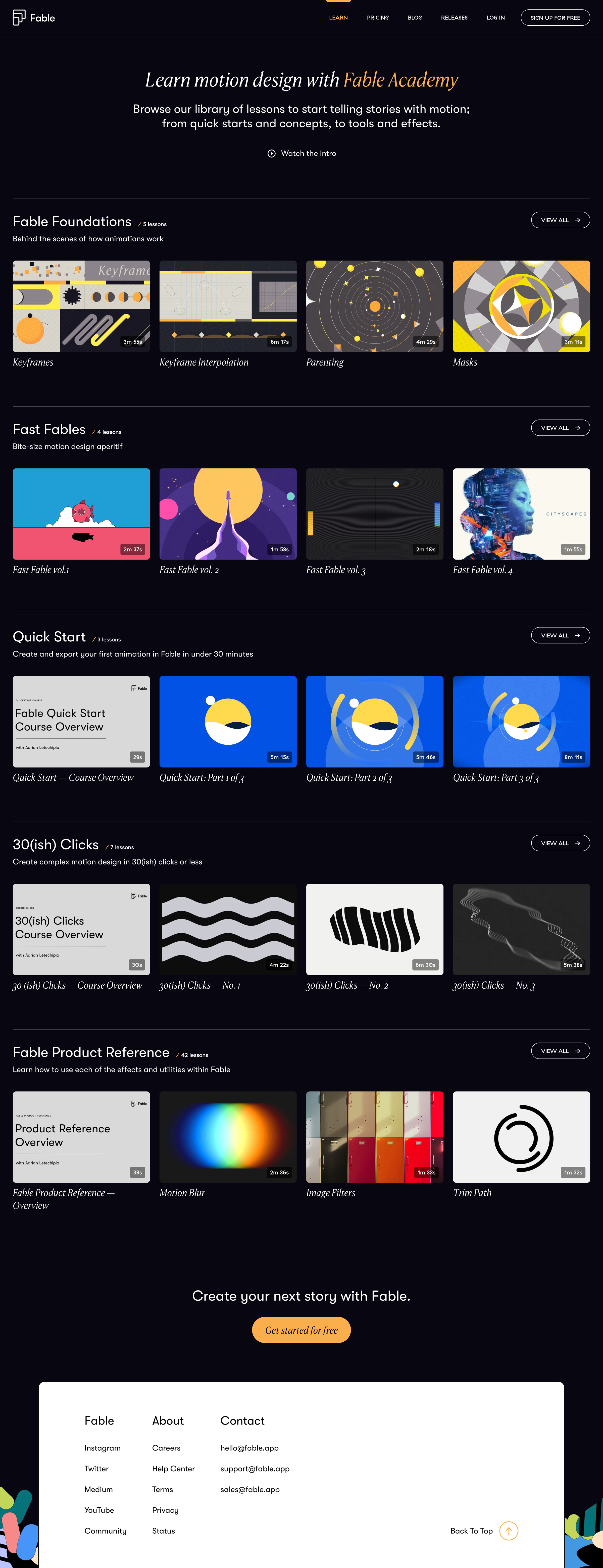 Learn Motion Design Online with Fable Academy from Fable