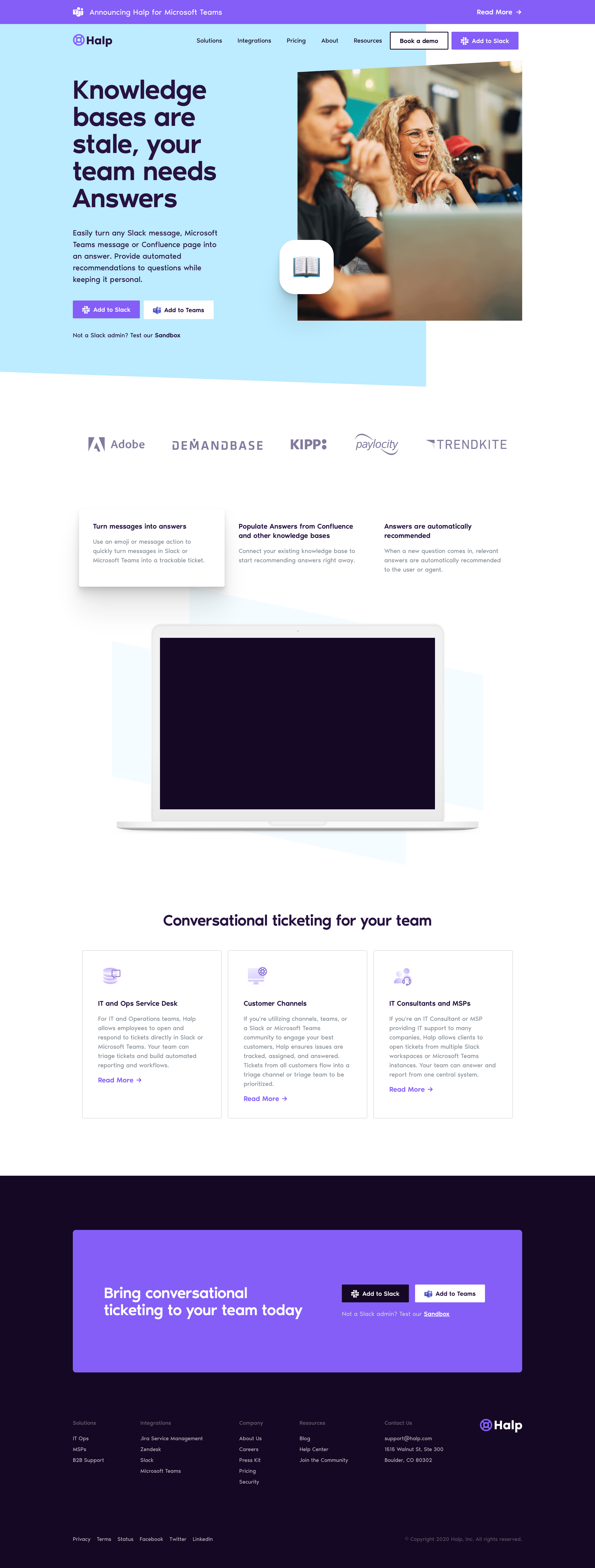 Integrations from Halp