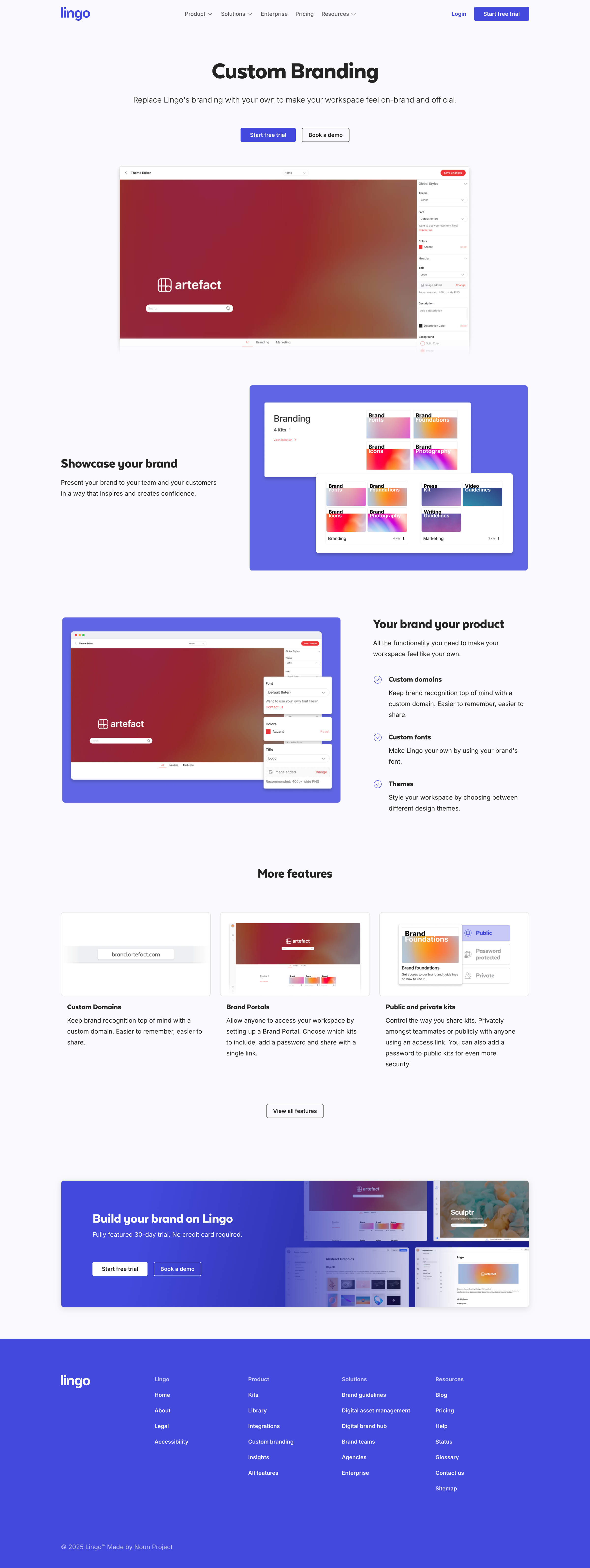 Lingo - Custom Branding for Your Digital Brand Guidelines Lingo screen