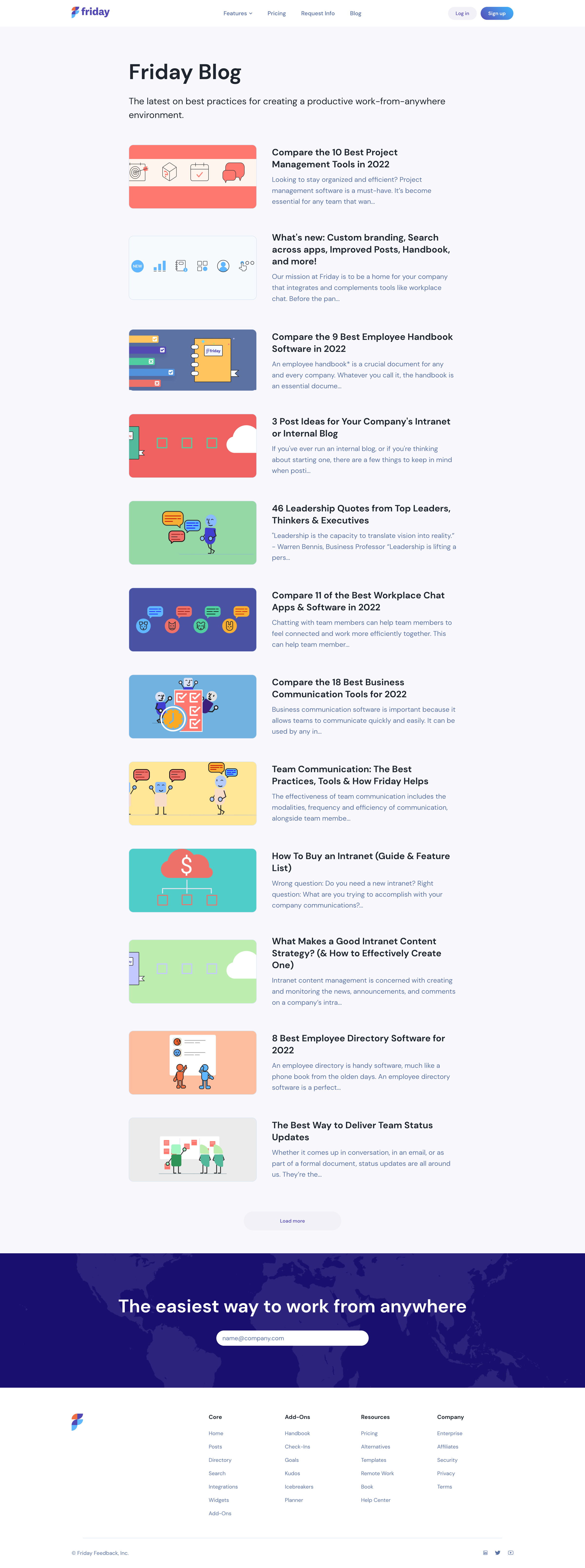 Friday - Blog | Friday.app screen