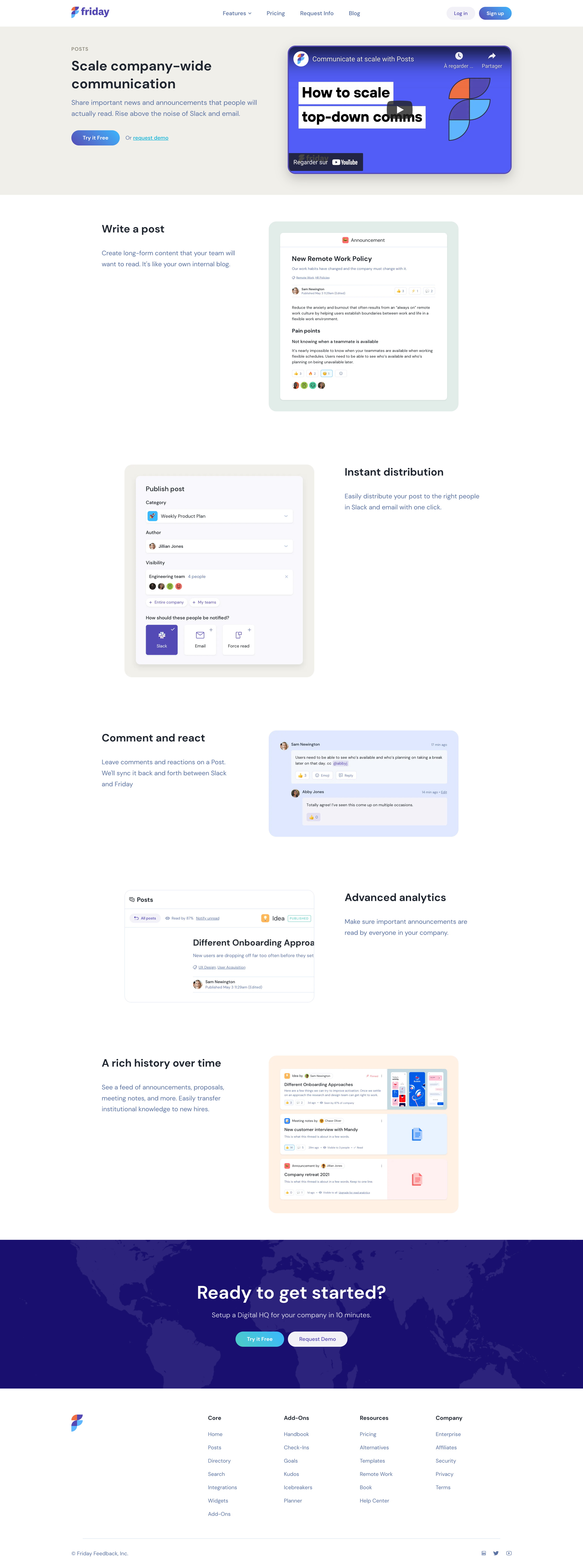 Friday - Company Announcement | Newsletter Software Friday.app screen