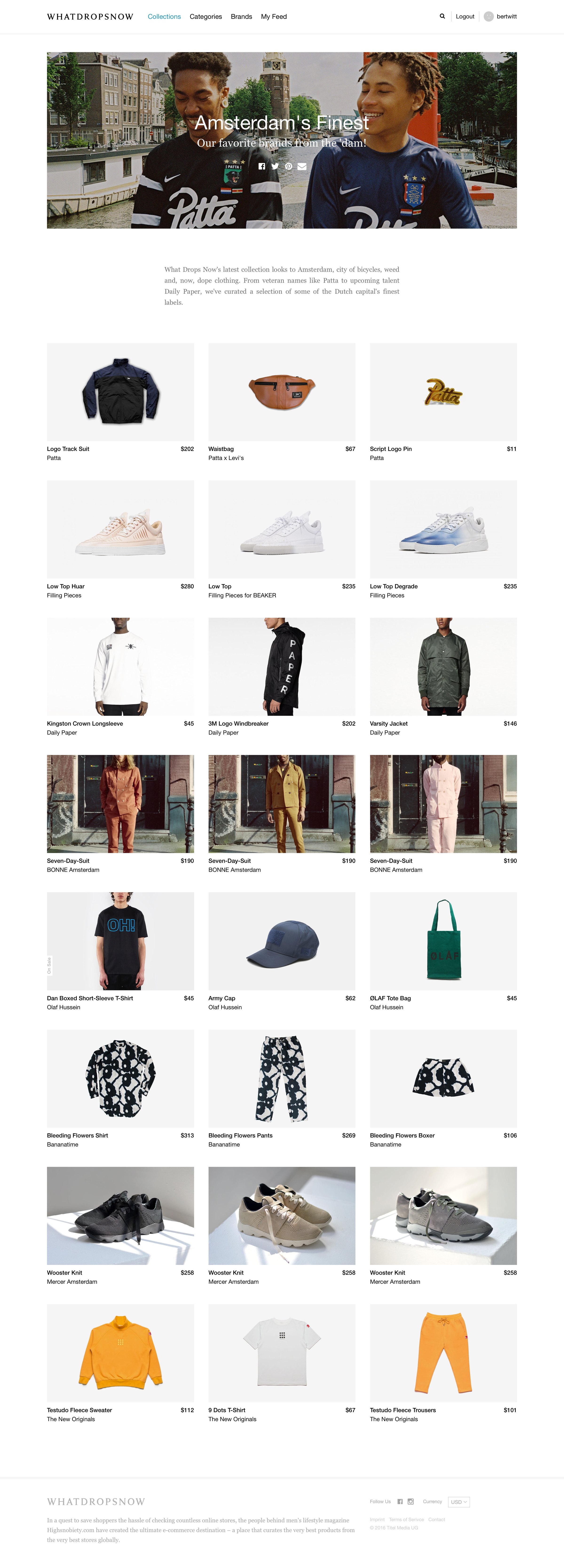 What drops now - Collection screen