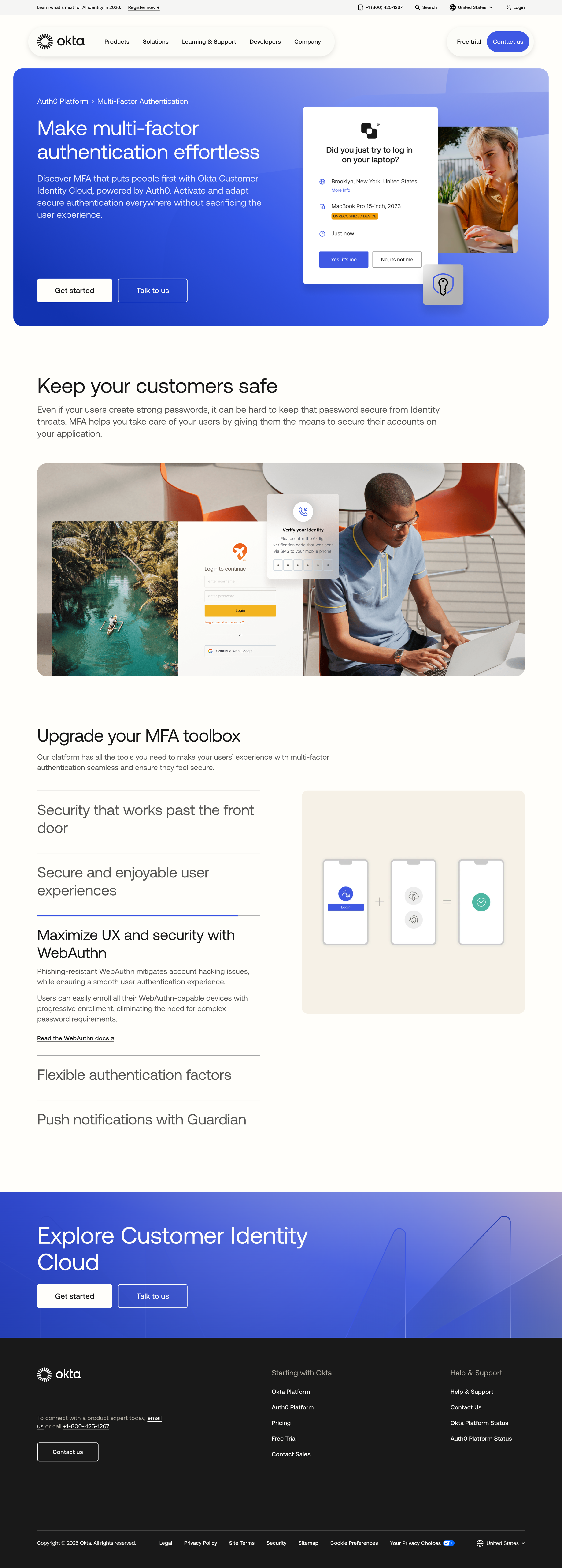 Okta - Multi-Factor Authentication (MFA) Solutions Okta screen