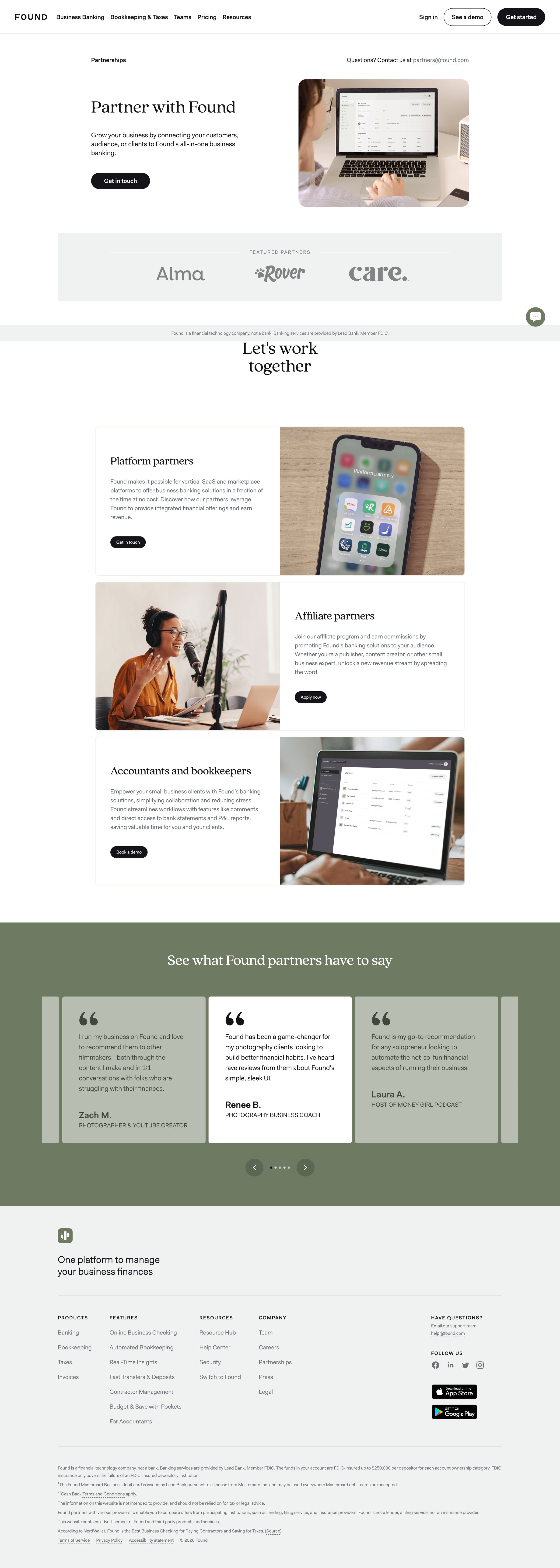 Found - Partners Found screen