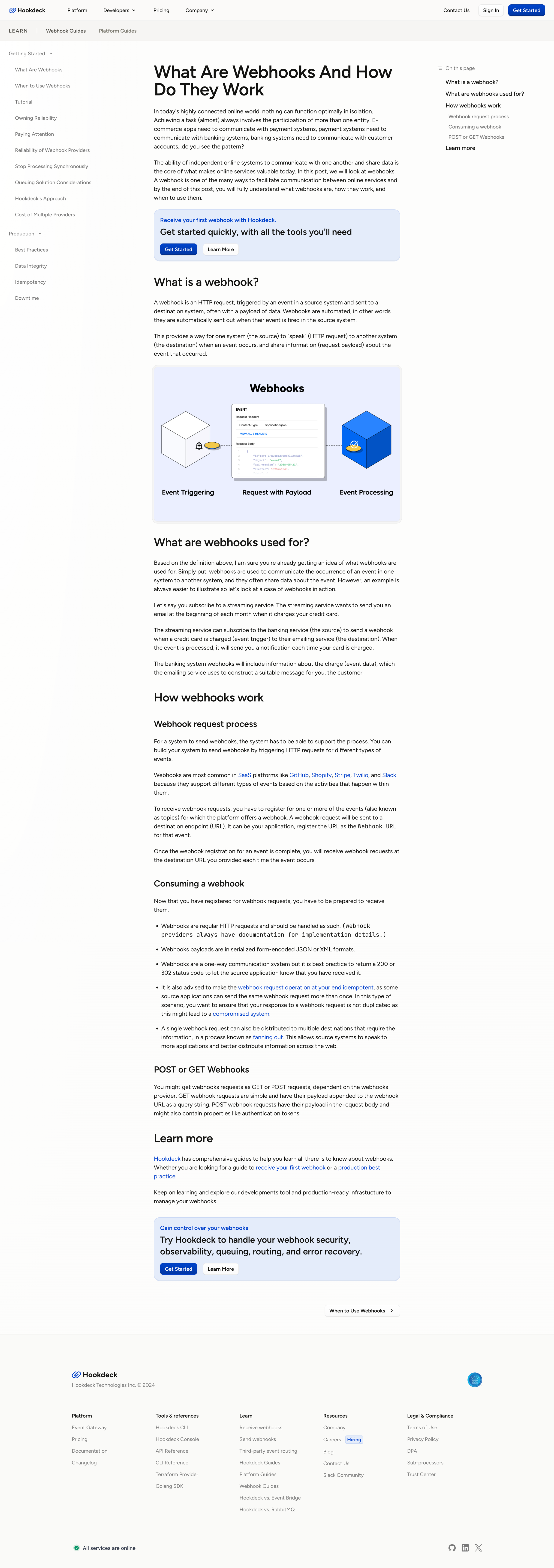 Hookdeck - What Are Webhooks And How Do They Work screen