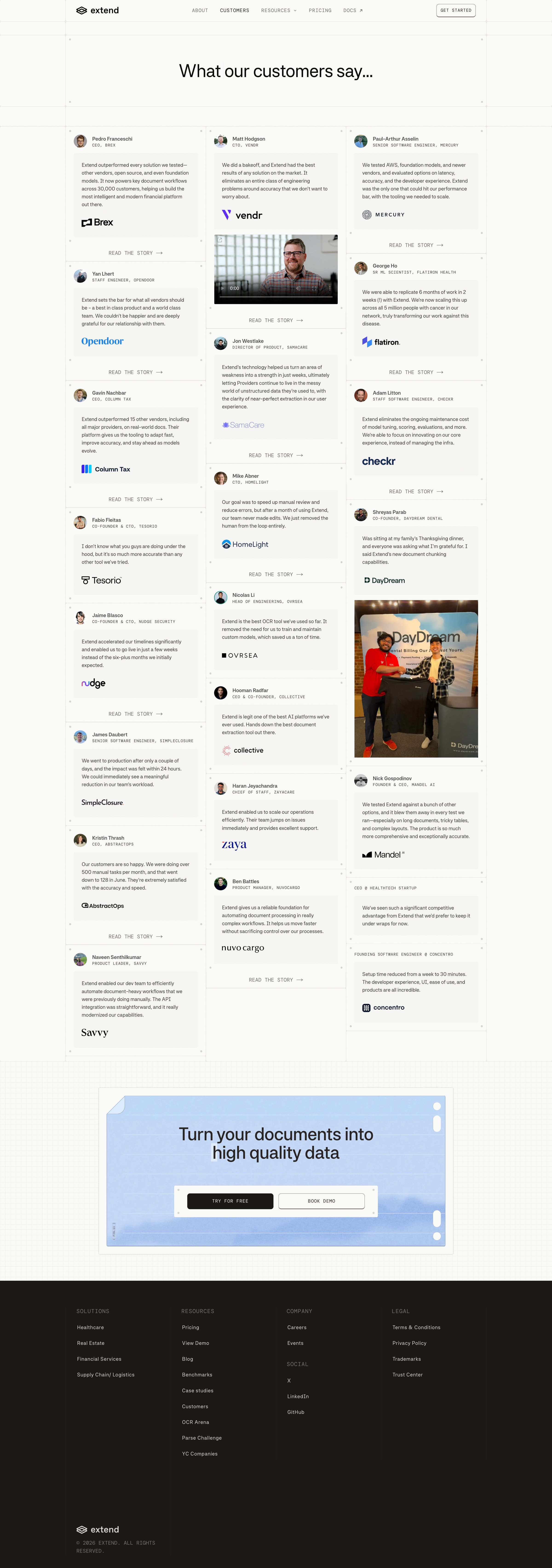 Extend - Customer Stories & Reviews | Extend screen